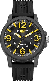 CAT Groovy Men Watch, 44.5 mm case, Polycarbonate case, Silicone Strap