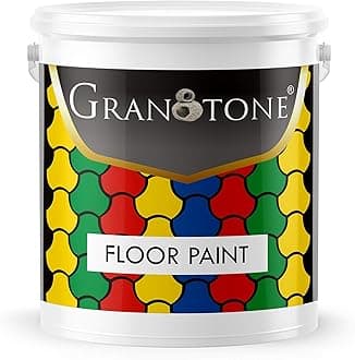 GRANOTONE Floor paint for cement floor and tiles, Polyurethane and Acrylic Polymer Based Concrete Sealer, Anti-Slip, Thick & Durable tile paint 4 L,Peacock Blue