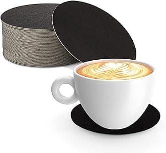 MT Products Beautiful Round Coasters for Protection Against Leaks and Spills