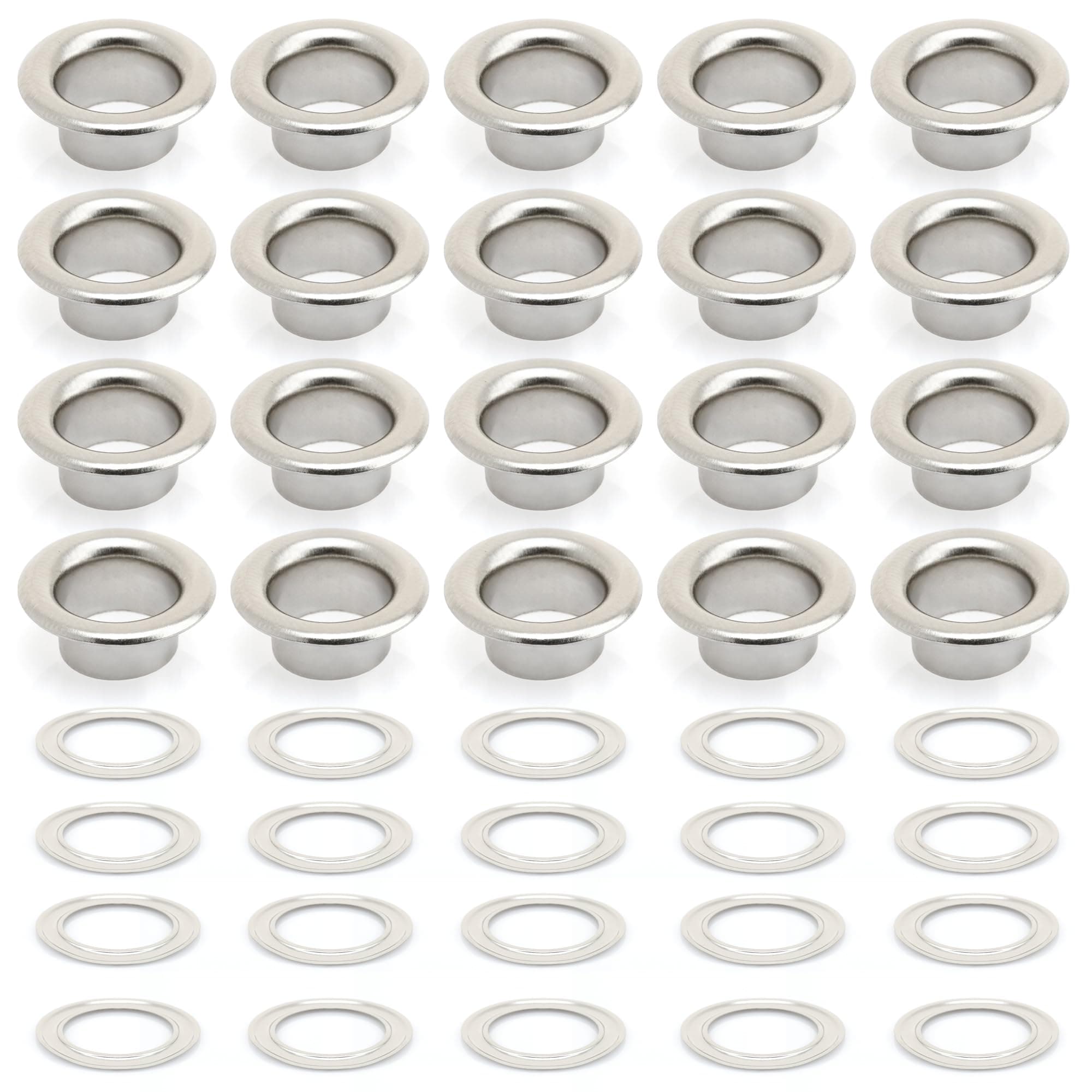 CRAFTMEMORE 5/16" (8MM) Hole 100 Sets Grommets Eyelets with Washers for Shoes...