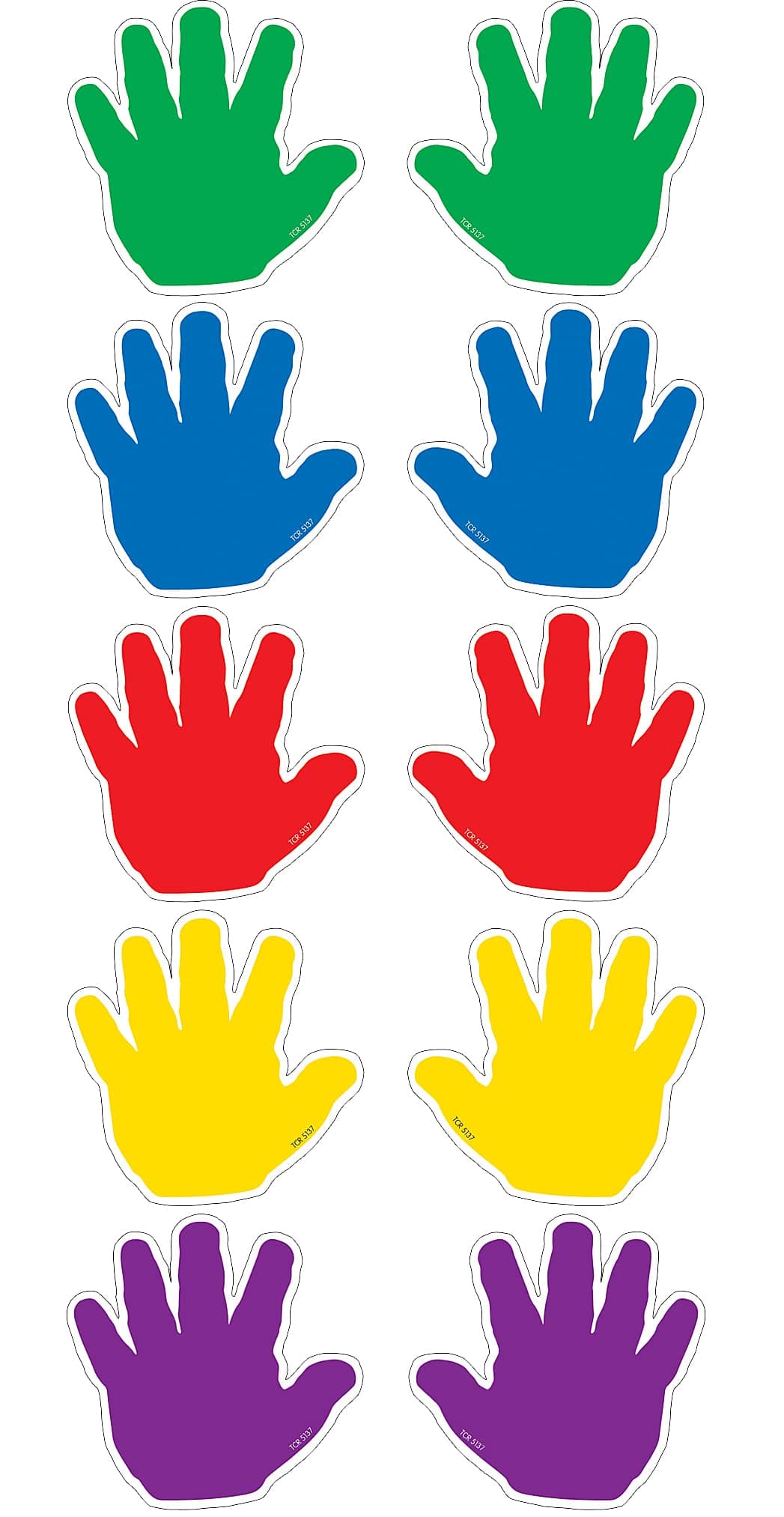 Teacher Created Resources Handprints Mini Accents (5137) Multi Color