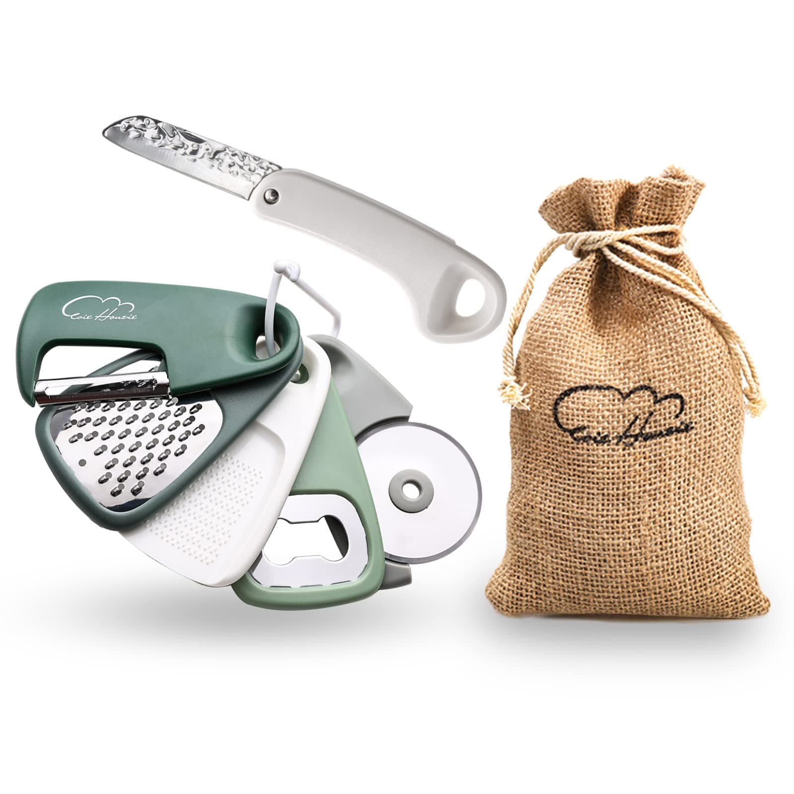 Moss Green 6pcs kitchen gadgets with bag