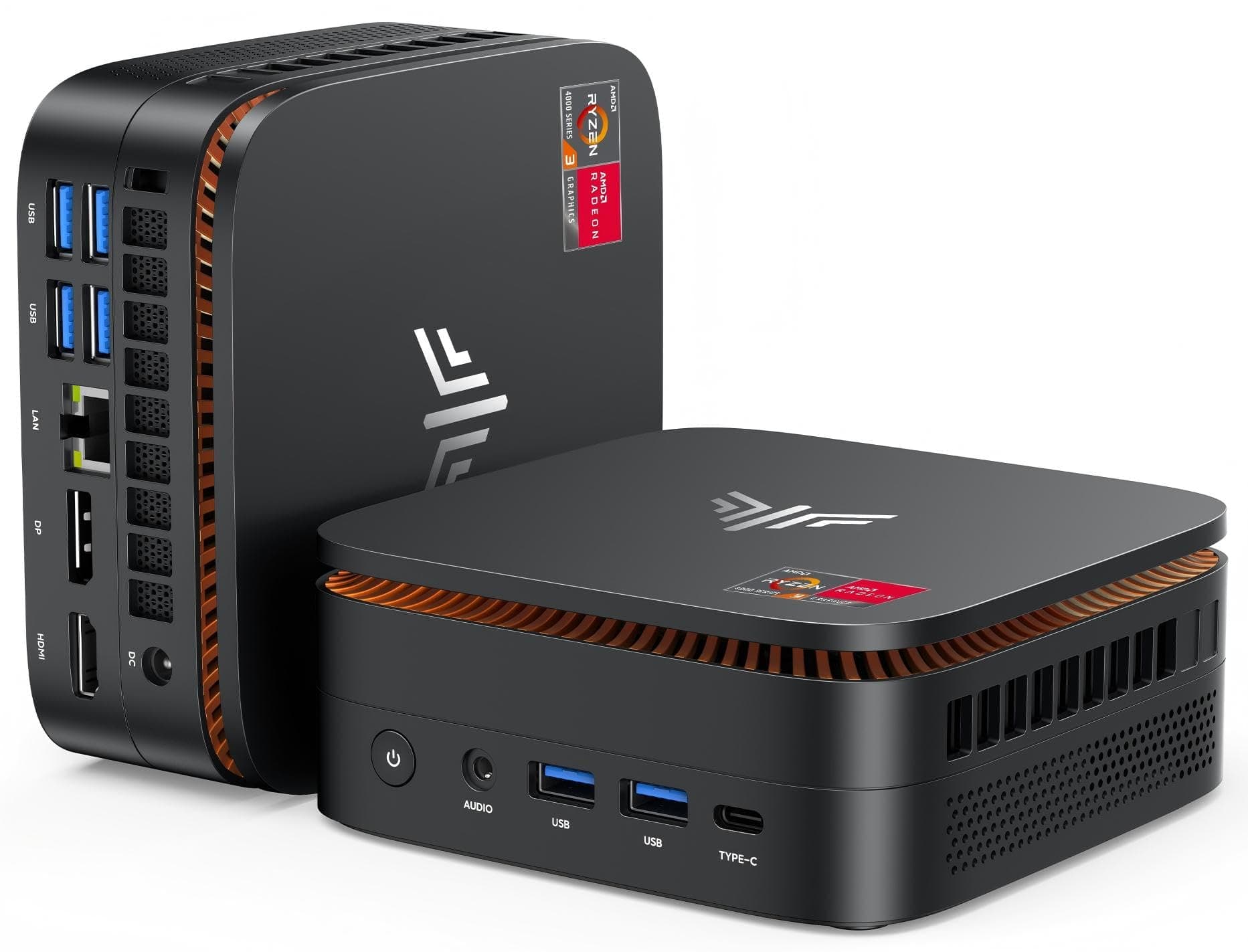 Pinova P1 Mini PC, W-11 Pro AMD Ryzen 4300U(Beat 10110U/N150/N95 up to 3.7GHz), 16GB RAM 512GB SSD Mini Desktop Computer Support 4K HDMI+DP+Type-C/WiFi/BT for Business Home Office Mini pc