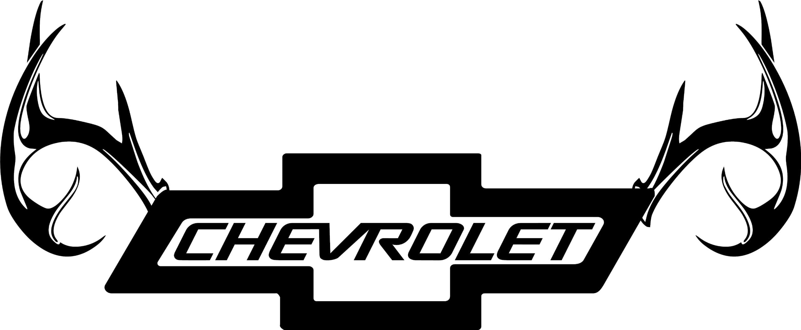 Chevy With Horns - Back Window Decal - Wall Decal - DIY Design