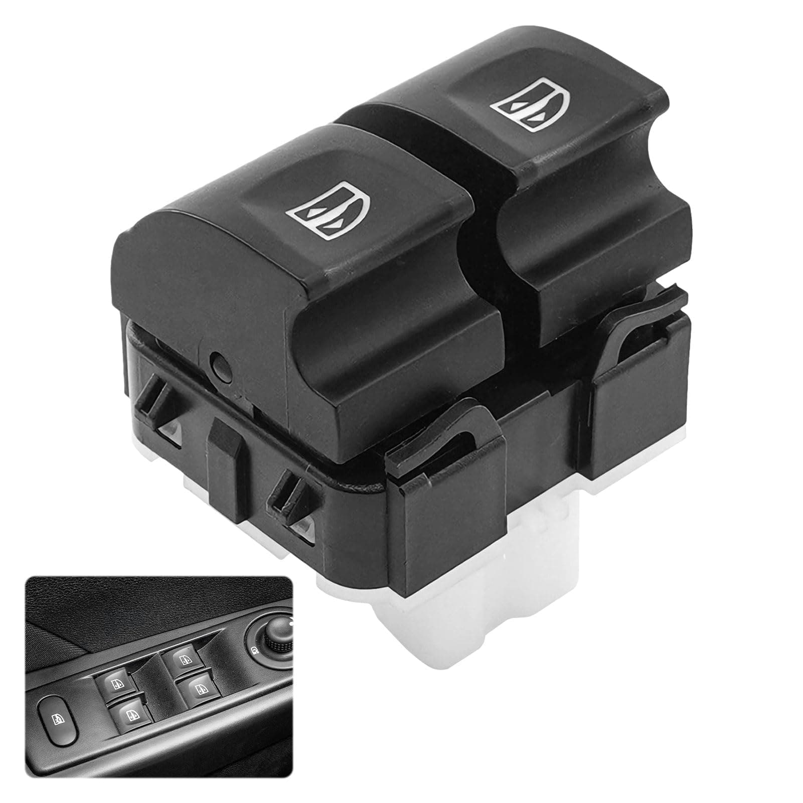 1 Pcs Power Seat Window Switch Power Seat Switch Left-hand Car Front Left and Right Window Main Control Switch Replacement for Renault Clio Mk4, Trafic, Captur, Kangoo, and Dacia