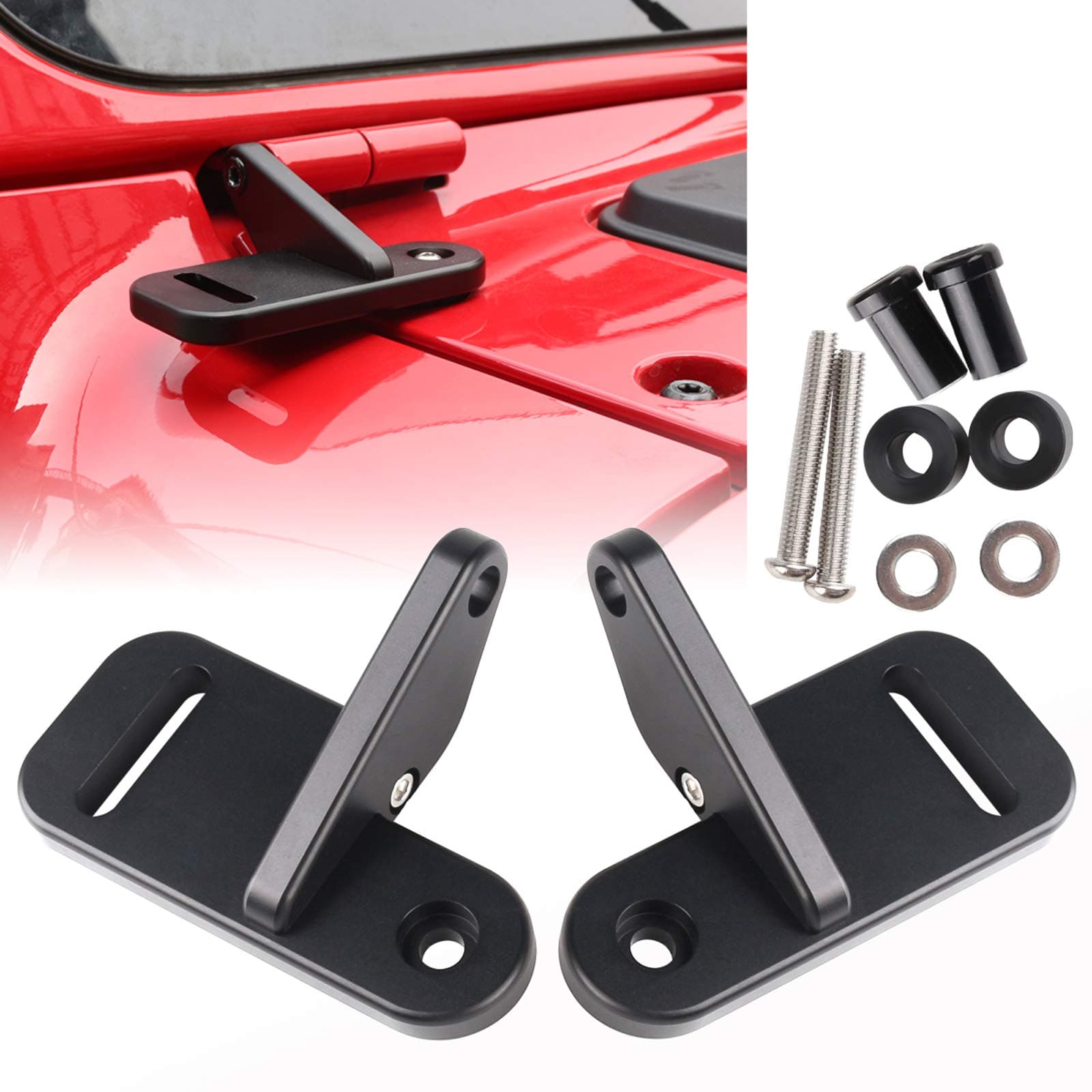 JL Cowl Light Mount LED Pod Light Mount Black A-Pillar Mounting Brackets Compatible with JL JLU 2018 2019 2020 2021 2022