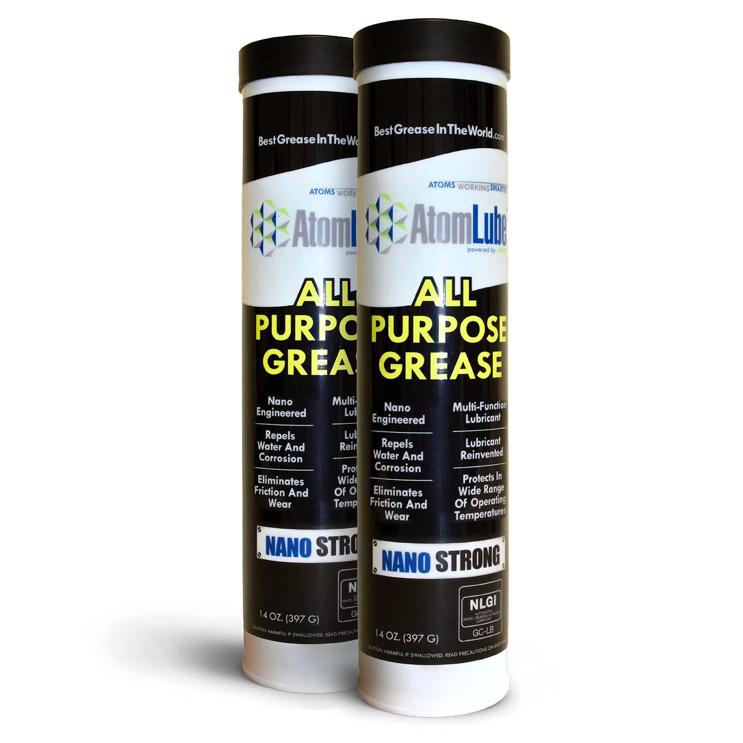 All Purpose Grease, 2-Pack 14 Oz. Tubes | Multi Function Lubricant | Automotive Grease and Marine Grease for Boat Accessories, Trucking, and Wheel Bearing