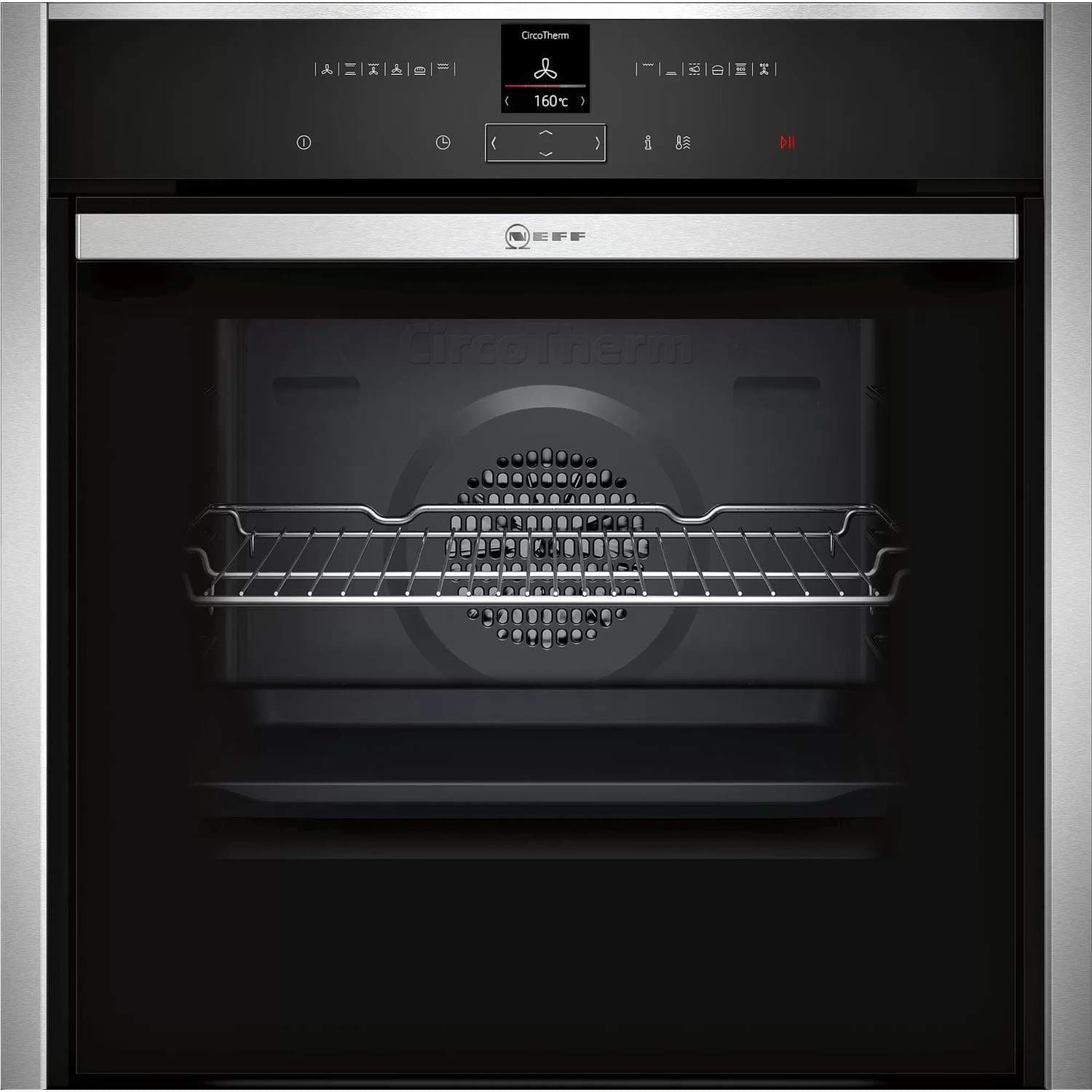 Neff N70 Slide & Hide Pyrolytic Self Cleaning Electric Single Oven - Stainless Steel
