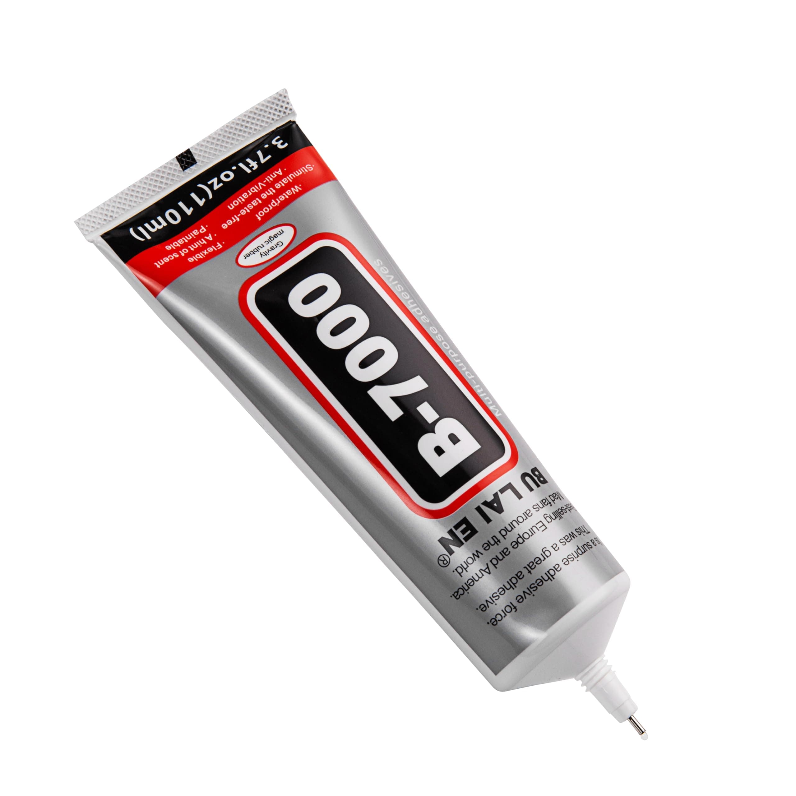 - B-7000 Liquid Stitch Fabric Glue, Clear with Precision Tip for Permanent Glue, Metal & Stone Rhinestones, Crafting & Phone Repair (110ml/3.7fl.oz)