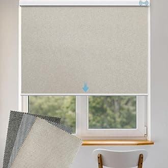Motorized Roller Shade Fabric Samples（Fabric Grey, Fabric Beige, Fabric Brown）