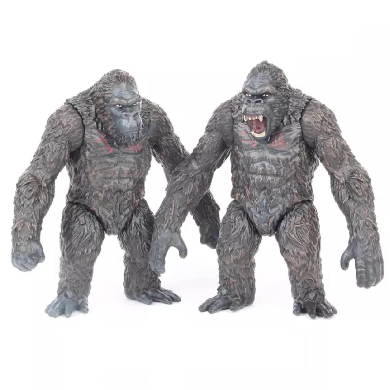 De-Lite™ Action Figures Soft Touch Vinyl Plastic Collectible Model Toys… (Angry-Kong, 2 Pieces Pack, Mini Small Size 7-8cm)