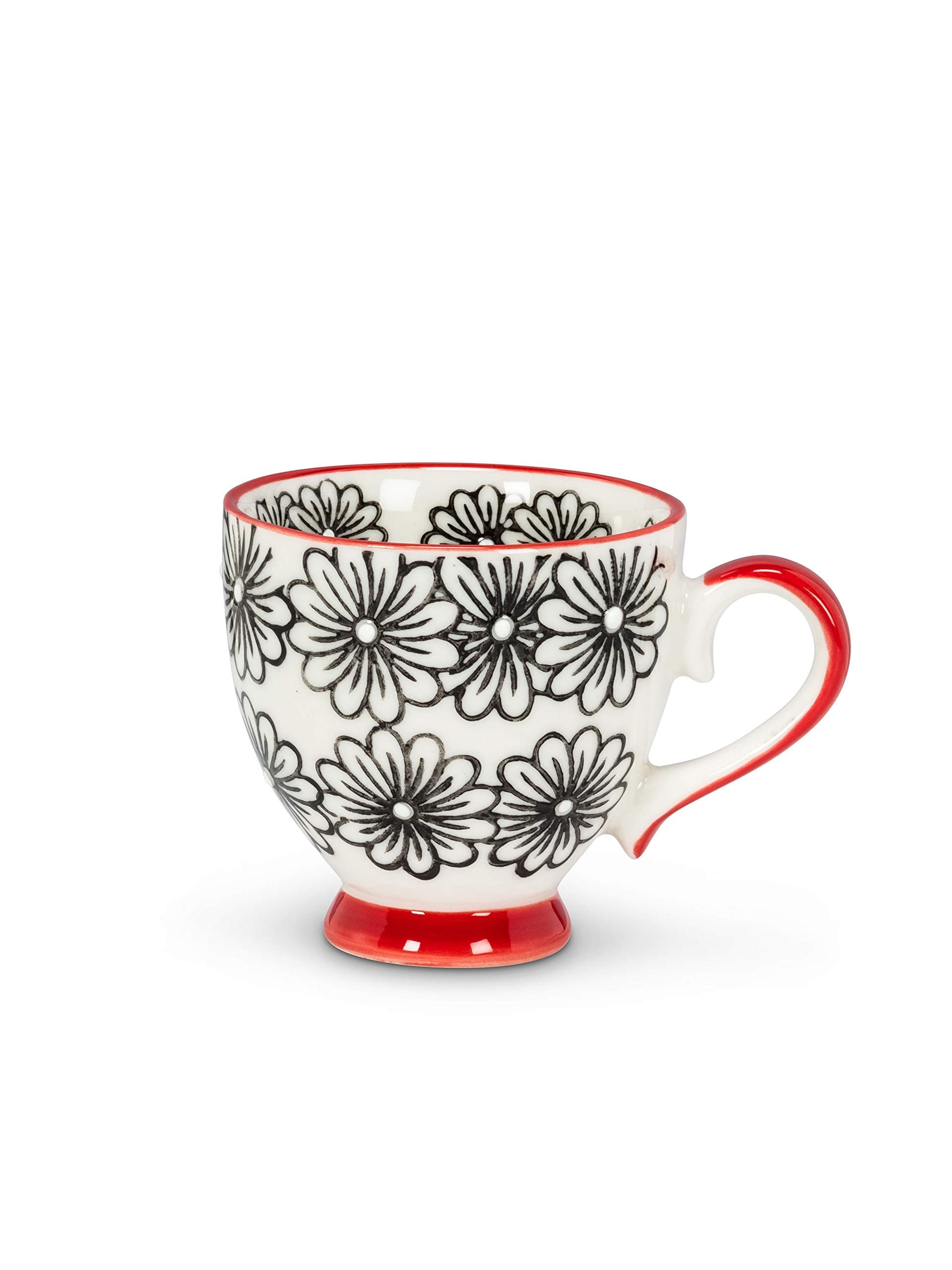Abbott Collection 27-CHINTZ-ESP-15 Sm Daisy Handled Cup-2.25" D(3oz), Ceramic, Multicolor