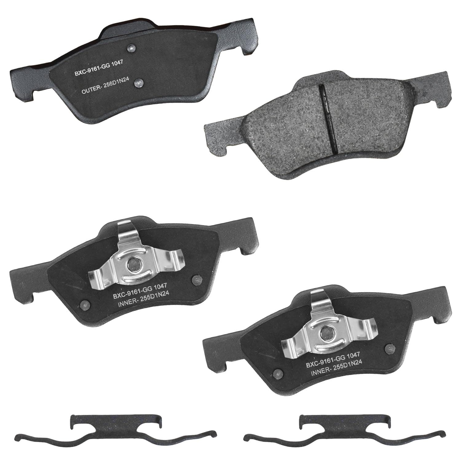 Premium SBC1047 Ceramic Front Brake Pads for Ford Escape 2011-2005, Mazda Tribute 2006-2005, Tribute 2011-2008, Mercury Mariner 2011-2005 (select trims only)