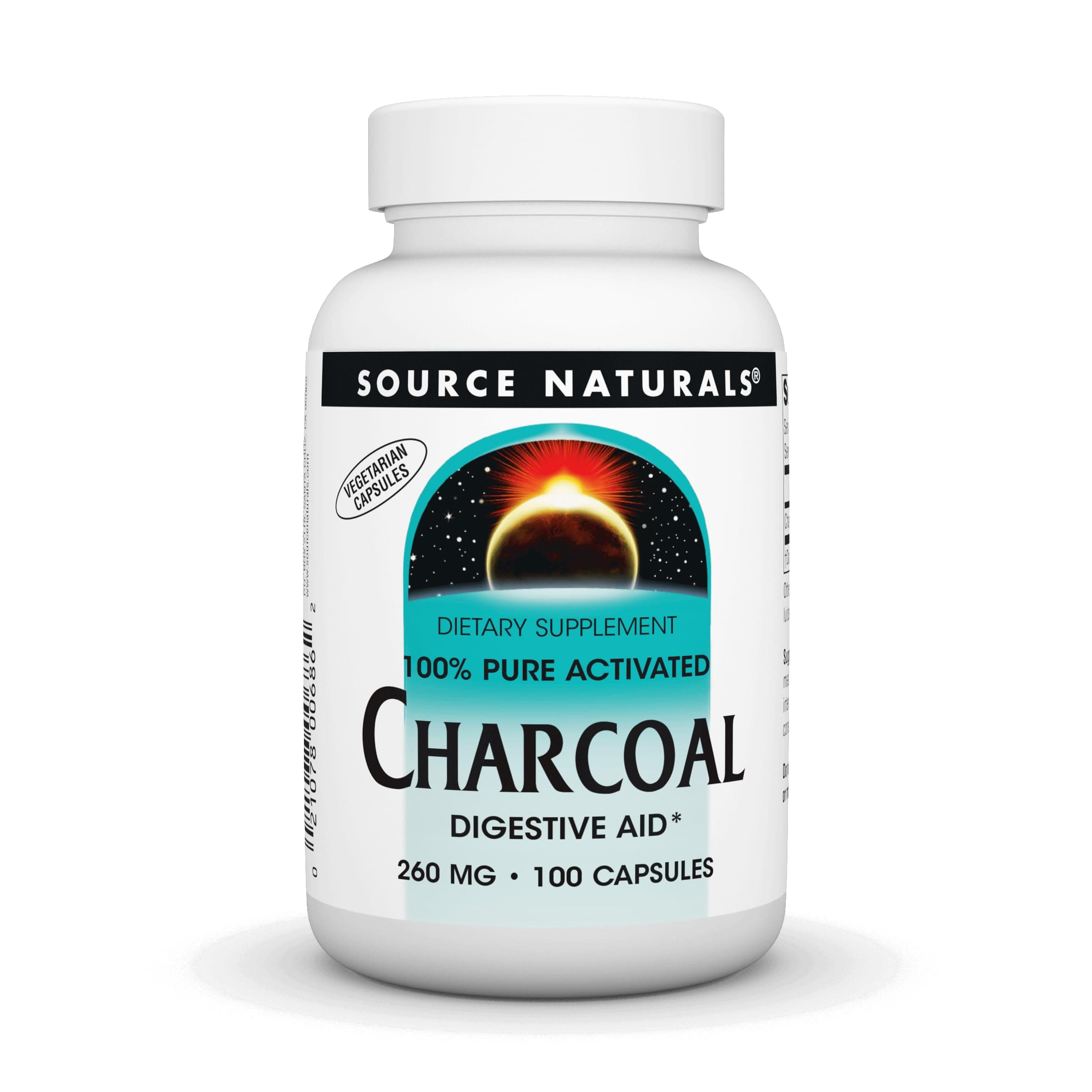 Activated Charcoal, 260mg - 100 Capsules