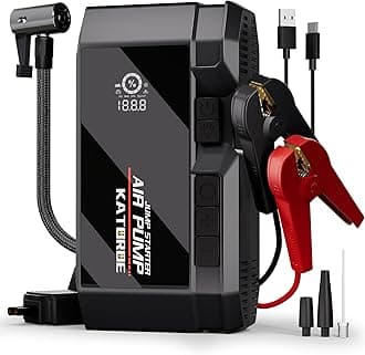 Car Jump Starter with Air Compressor, 4500A 150 PSI Portable Jump Starter Battery Pack (10.0L Gas/8.0L Diesel), 12V Jump Box Car Battery Jump Starter with 80 Starts, QC 3.0, Large Display, Flashlight