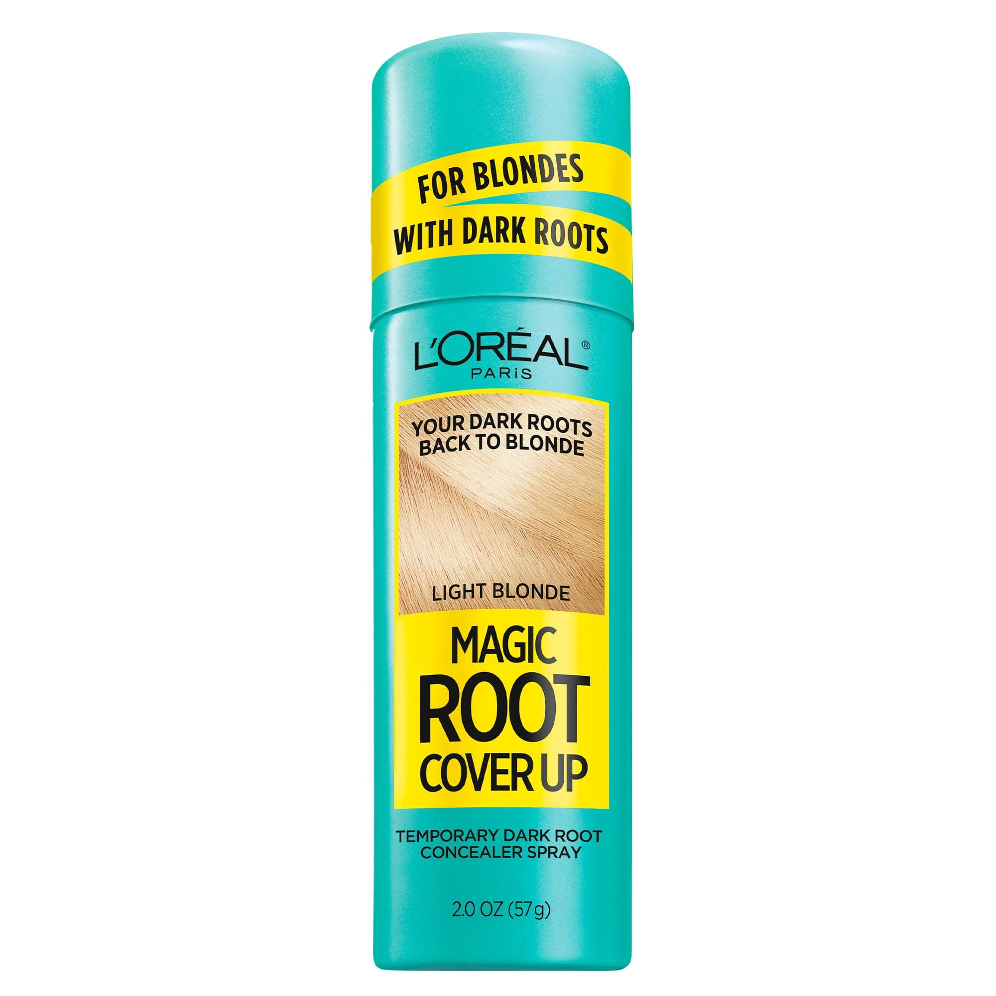 L'Oreal Paris Magic Root Cover Up Spray For Blondes with Dark Roots, Color Concealer, Ammonia and Peroxide Free, Light Blonde, 2 fl. oz.