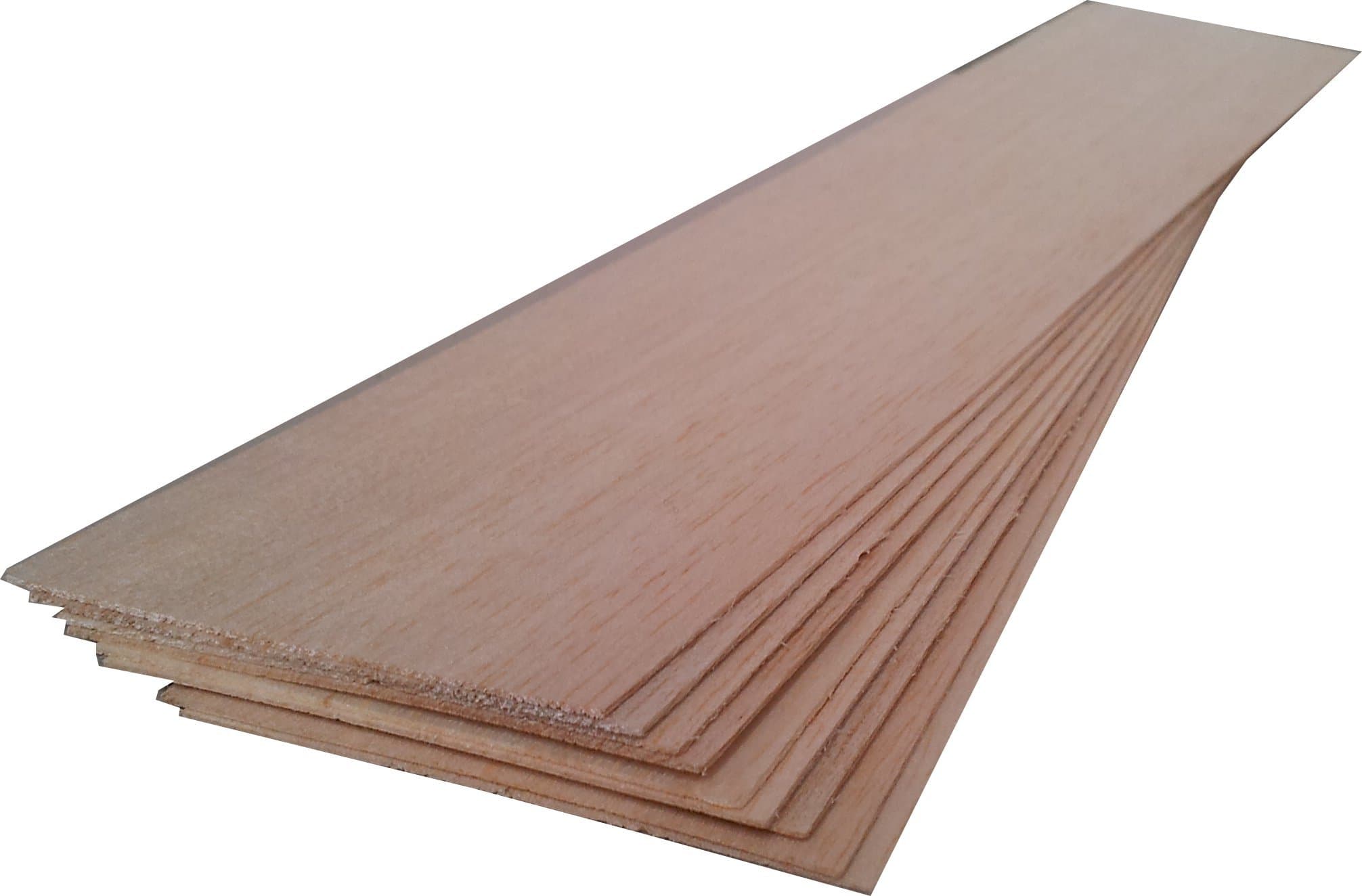 Balsa Wood 10 Sheets 18" x 3" x 1/32" (460mm x 75mm x 0.8mm)