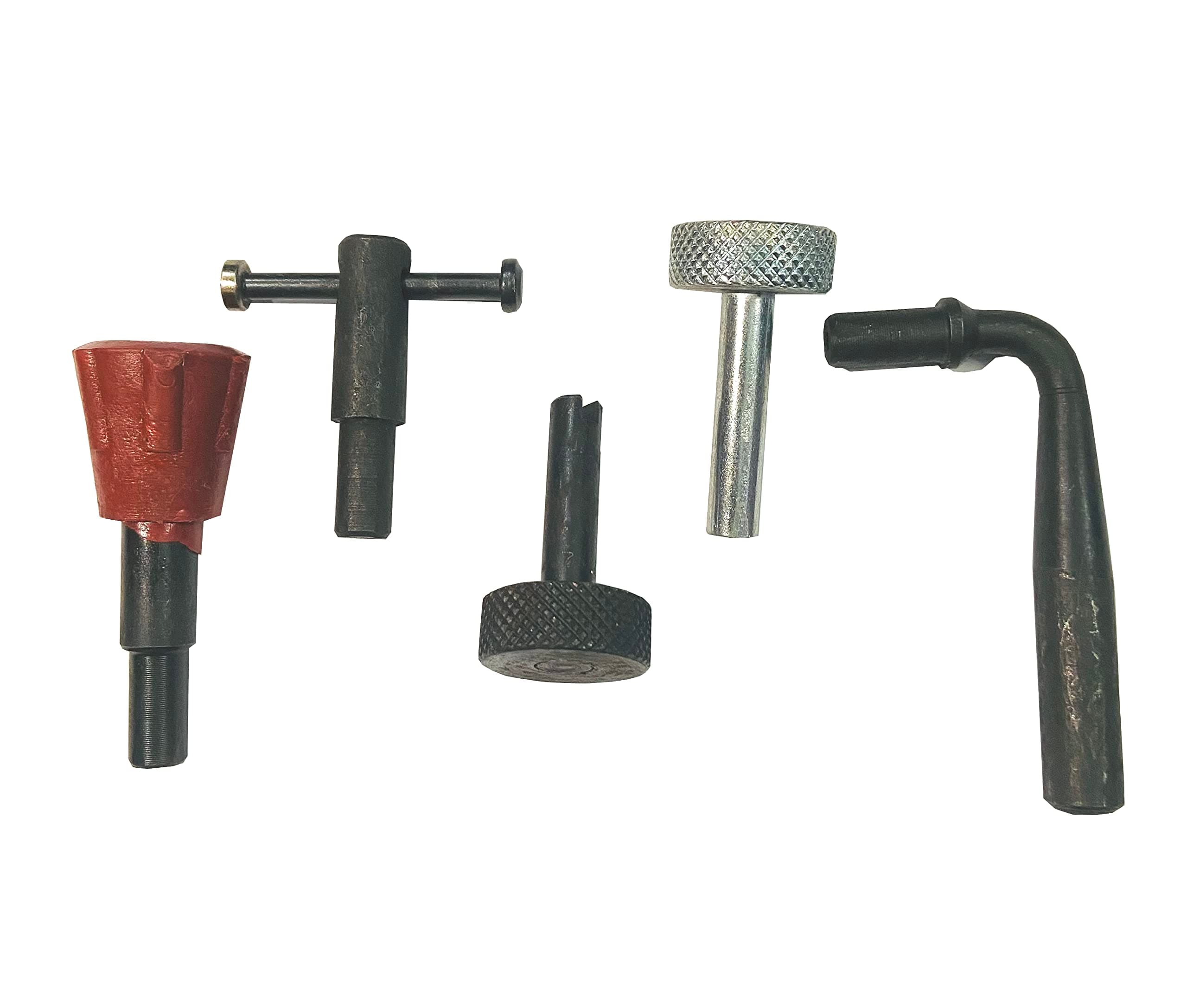 GIZMO Multi-Vehicle Tappet Setting Square Hole Key Tools for Motorbikes Sliding, L.Type, Plastic Knob, Steel Knurling Knob Models Hardened and Tempered Steel for Hero Honda - 4 Pieces.