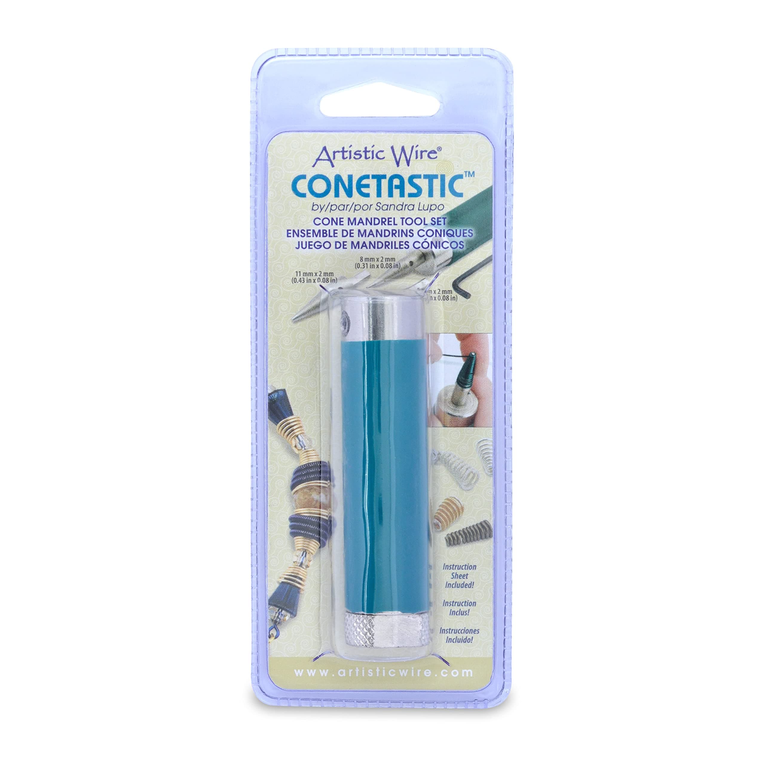 Artistic WireConetastic Cone Mandrel Set, 5 mm x 2 mm / 0.20 in x 0.08 in, 8 mm x 2 mm / 0.31 in x 0.08 in, 11 mm x 2 mm / 0.43 in x 0.08 in