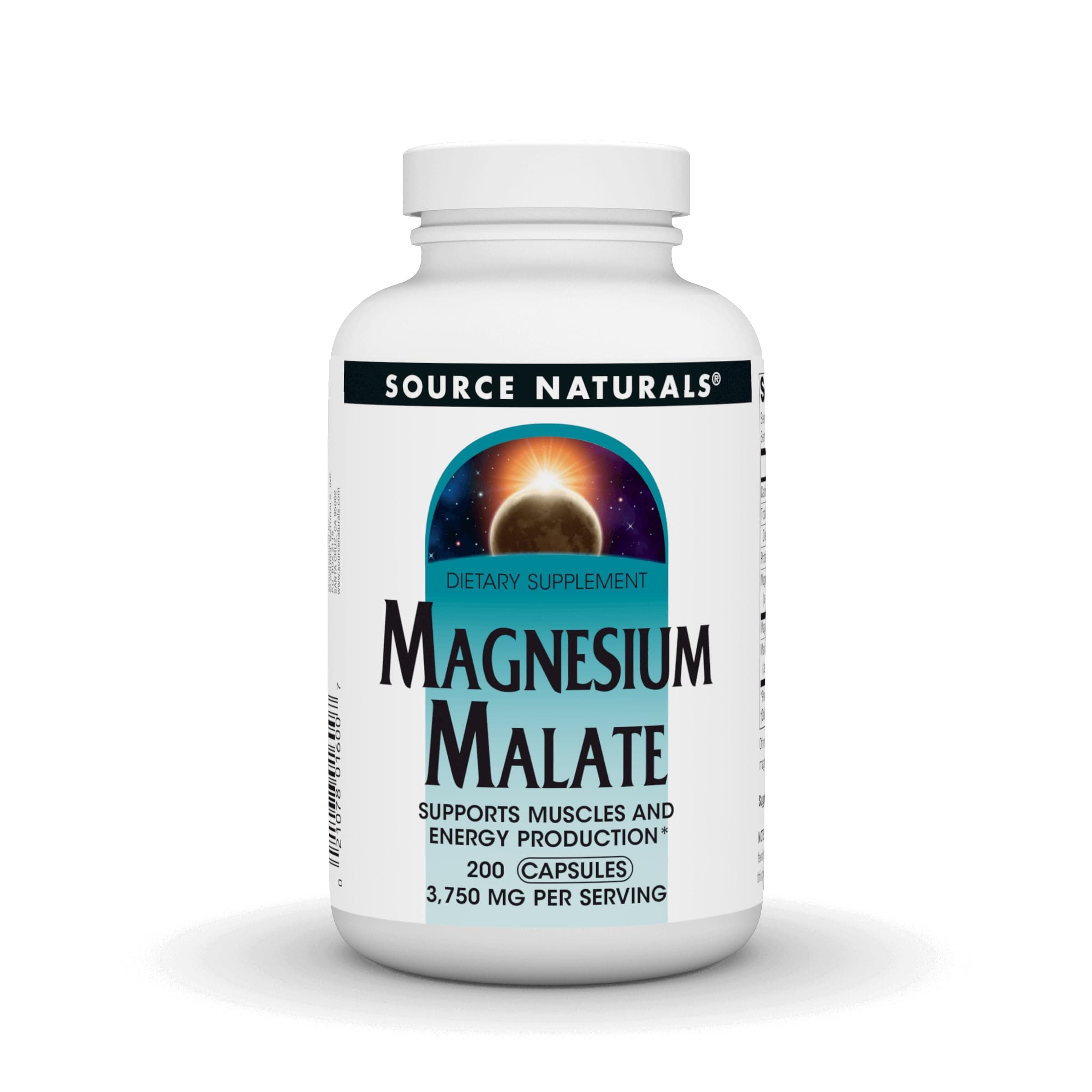 Magnesium Malate - 3750 mg Per Serving - Essential Magnesium Malic Acid Supplement - 200 Capsules