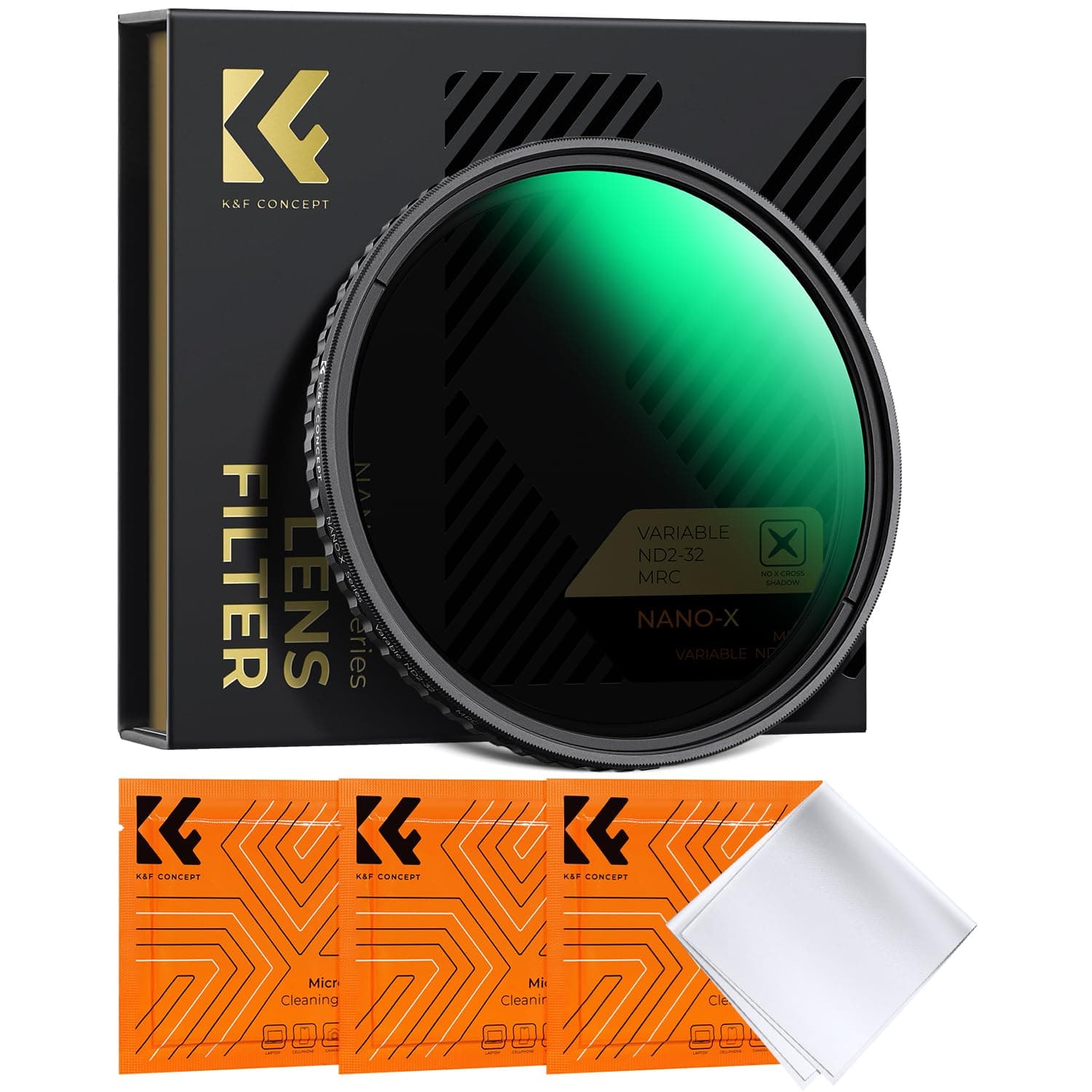 K&F Concept 82mm Variable ND2-ND32 Camera Lens Filter (1-5 Stops) No X Cross HD Neutral Density Filter with 28 Multi-Layer Coatings Waterproof (Nano-X Series)