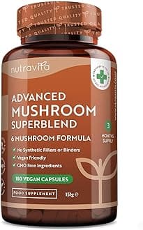 Nutravita High Potency Mushroom Complex 14400mg, 180 Vegan Capsules