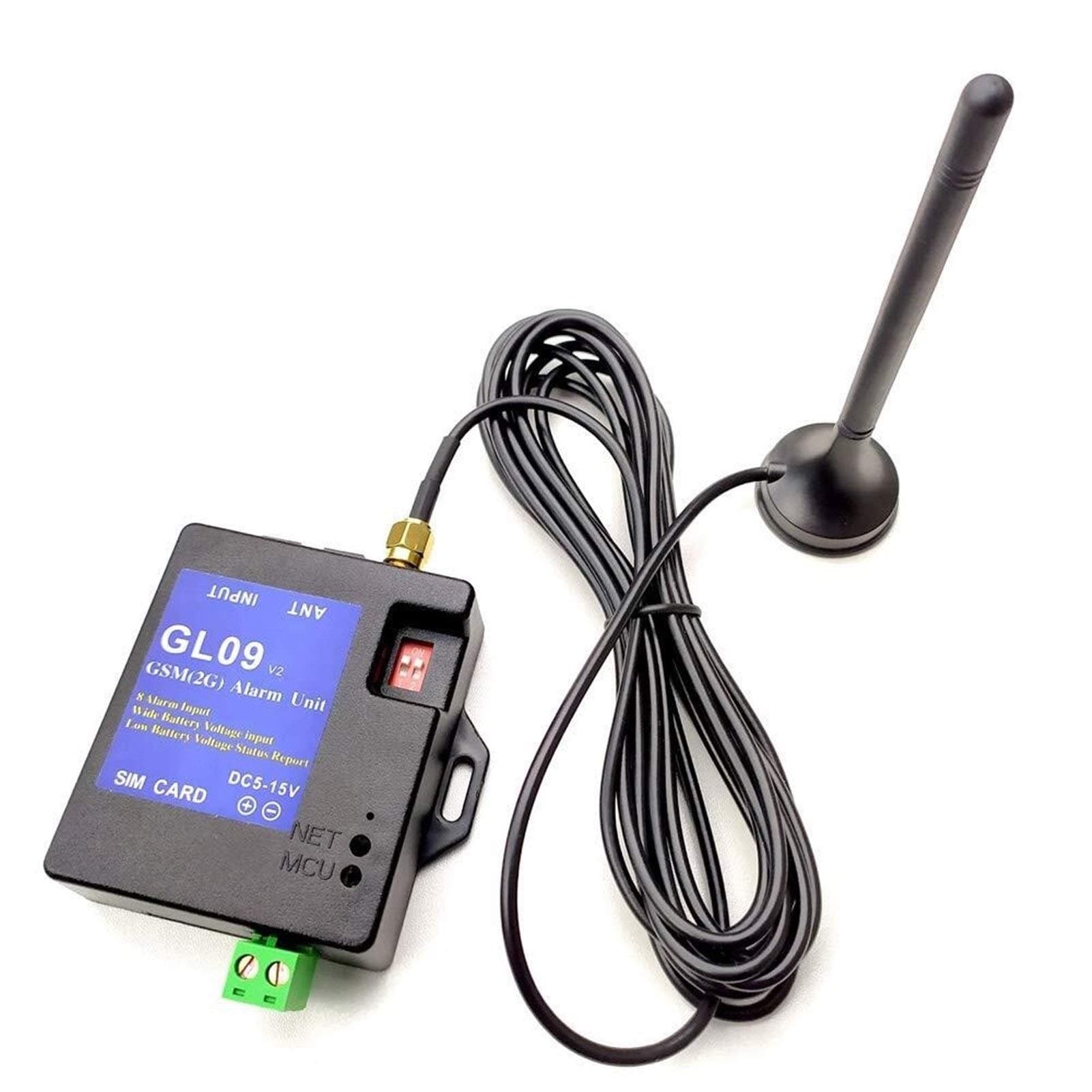 Alarm Box, GL09 Intelligent Low Consumption Compatible Eight Alarm Inputs Power-Save Working DC5V SMS Alert Alarm System Portable Home Module Fit for GA09