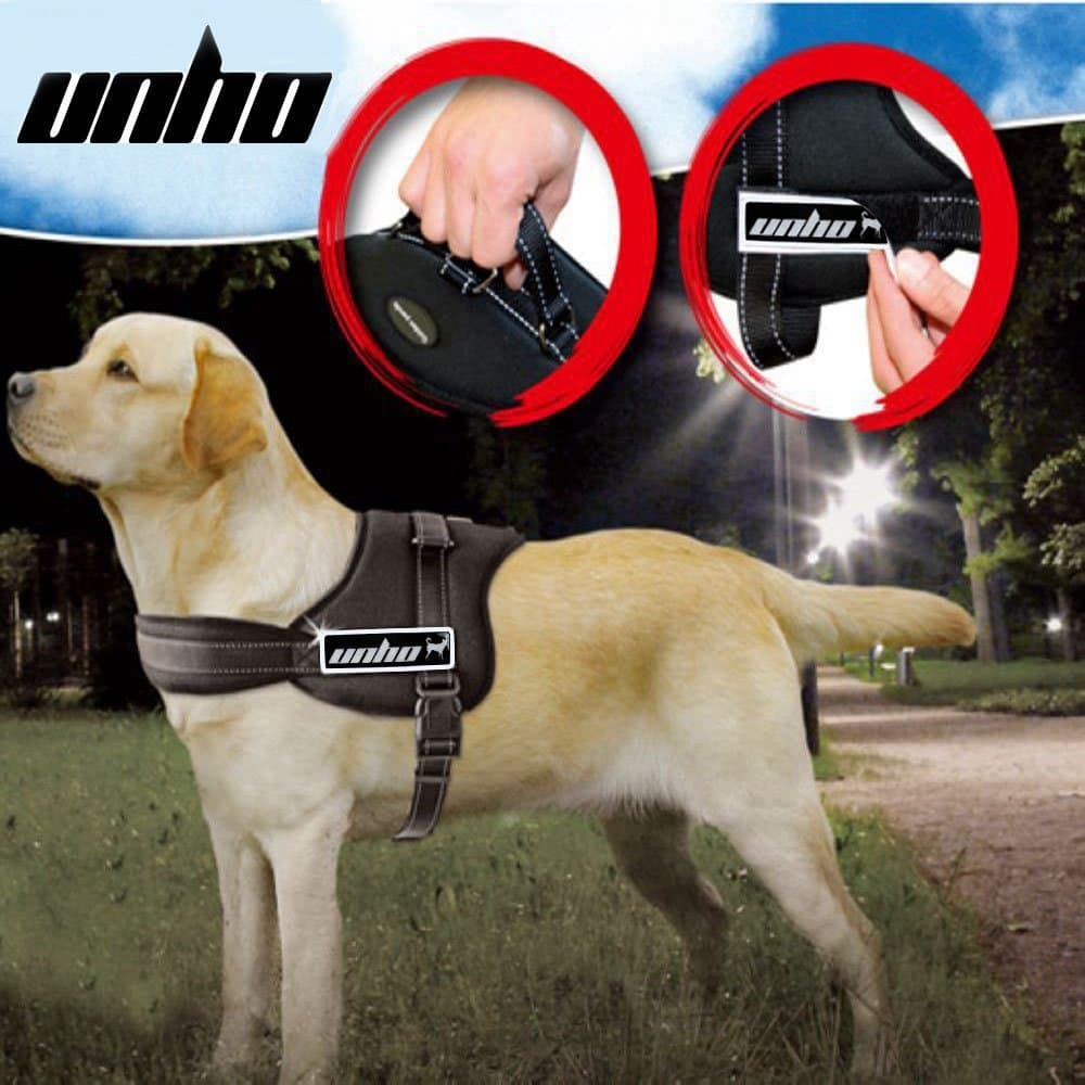 unho Dog Body Harness Padded Extra Big Large Medium Small Heavy Duty Vary from All Kinds of Size (M)