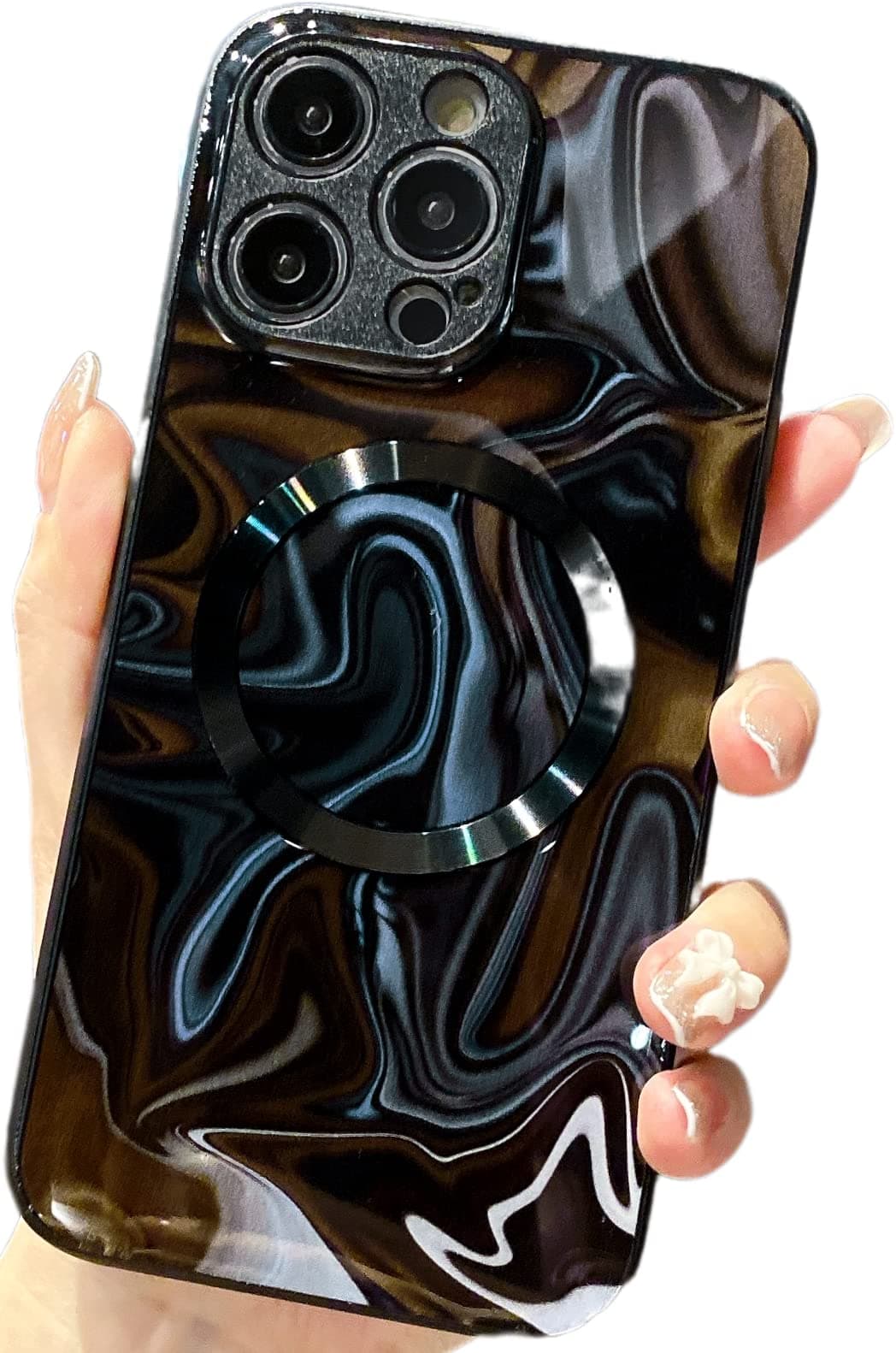 wahhleiPhone 13 Pro Max Mobile Phone Case DJCX (Coffee)