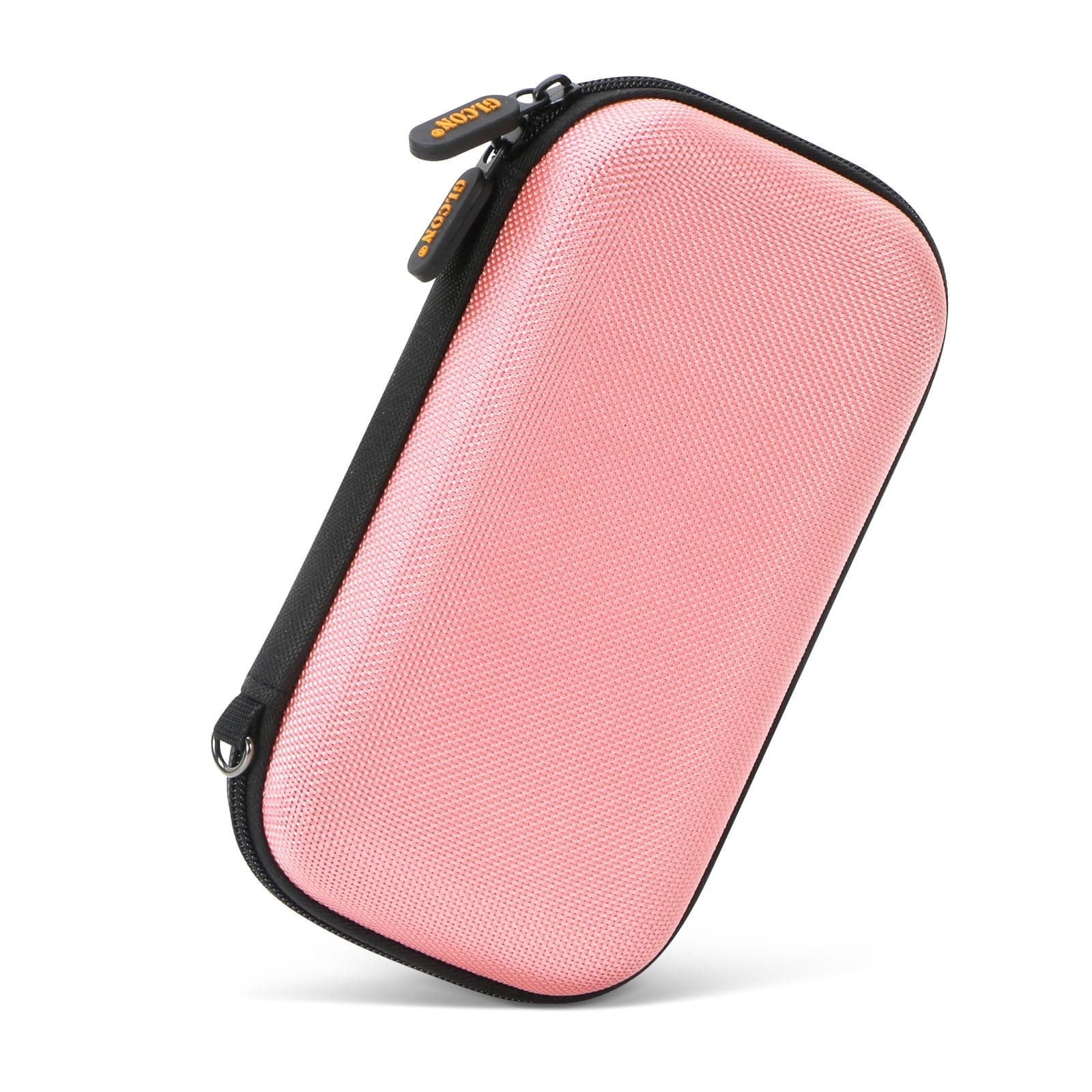 GLCON Electronic Organizer Travel Case - Shockproof Carrying Case Hard Protective Tech Pouch for Power Bank, Earbuds, Hard Drive, Smartphone, Cable, Charger, Adapter - Small Zipper Storage Bag - Pink