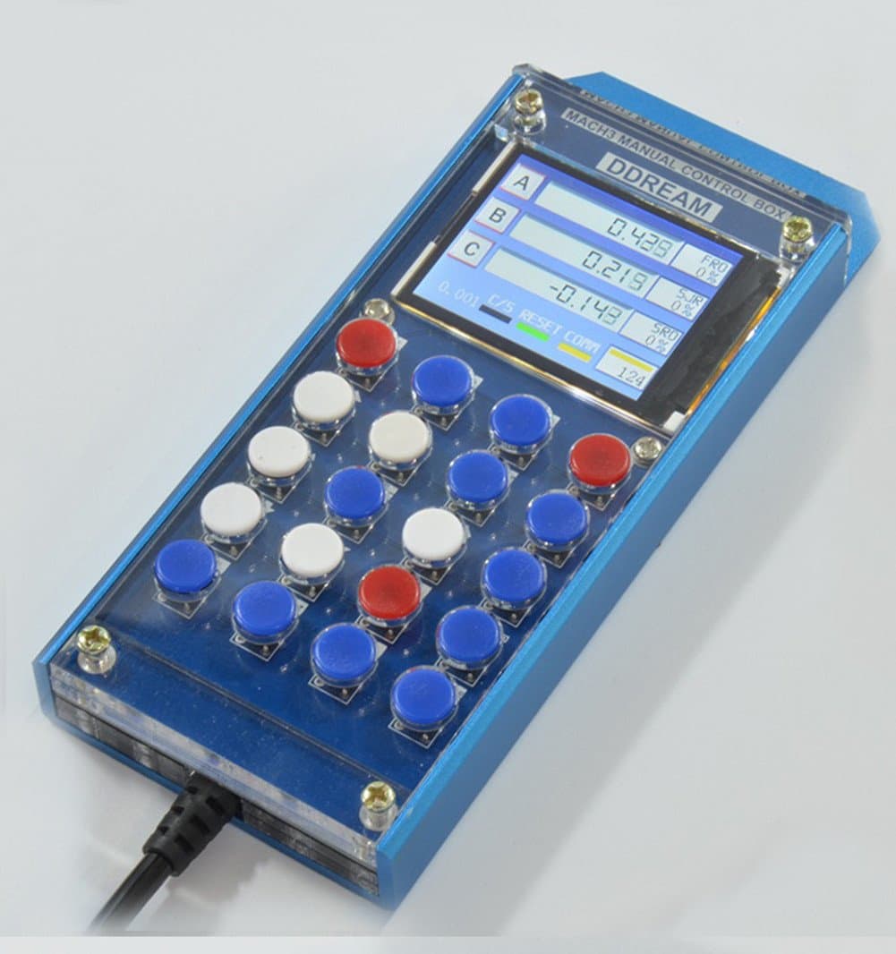 6 Axis LCD Display Hand/Manual Control Box Connect CNC USB Mach3 LCD Display