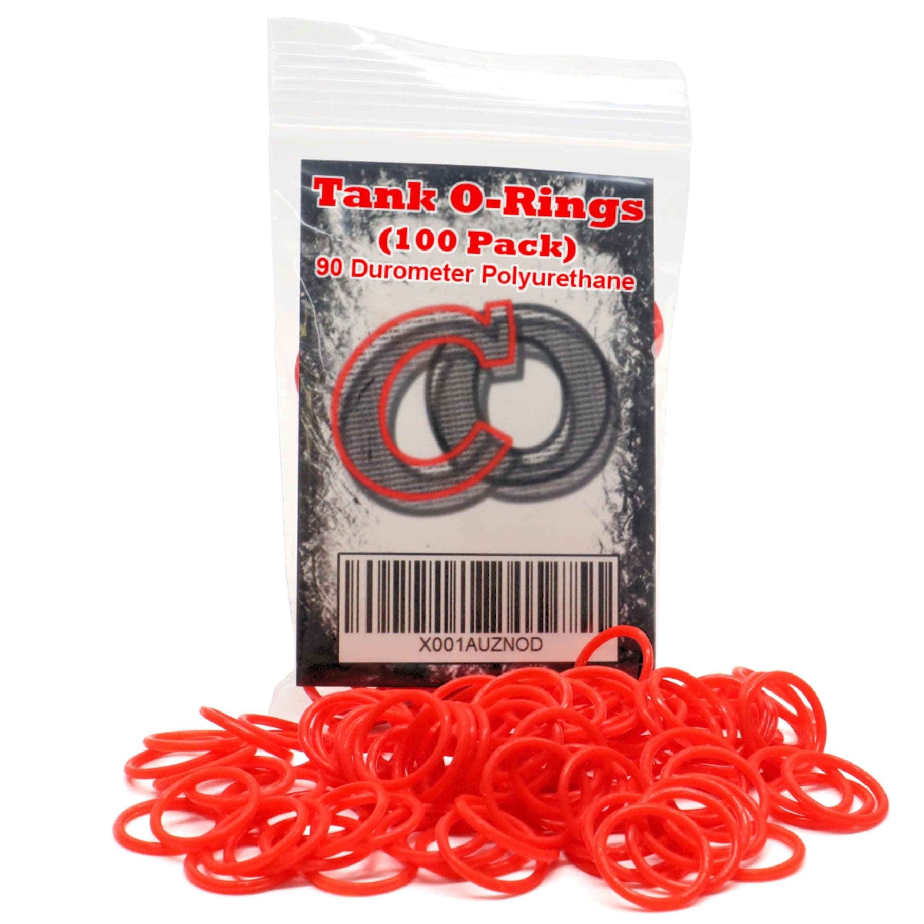 Captain O-Ring 100 Polyurethane CO2 / HPA Tank (90 Durometer) [RED] - Replacement Urethane orings for Paintball co2 / high Pressure air Tanks