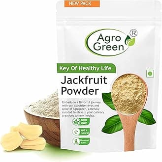 Agrogreen Jackfruit Powder, Naturally Processed Gluten Free Atta, Raw Jackfruit Flour Natural & Diabetic-Friendly (100 GM)