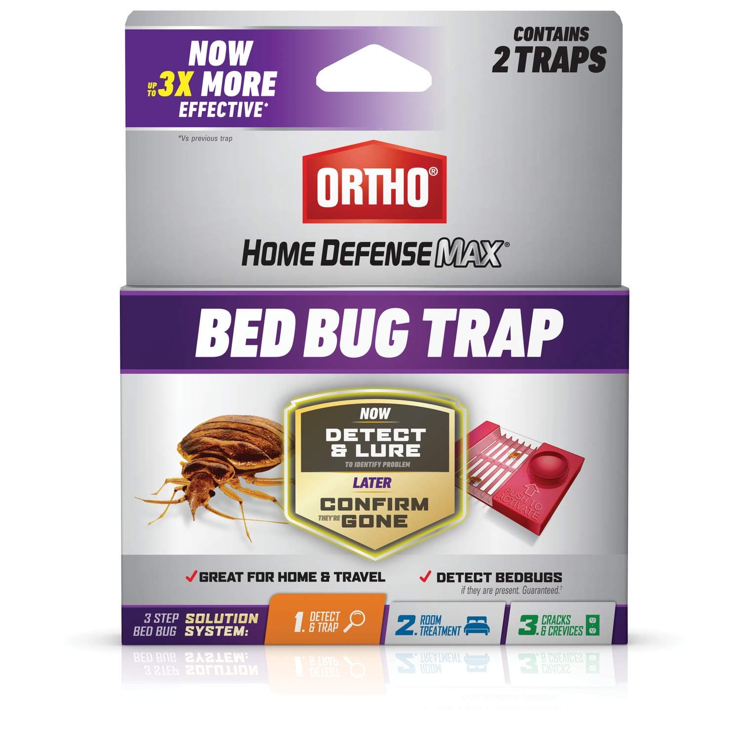 Home Defense Max Bed Bug Trap - Detect Bed Bugs in Homes and While Traveling, Package Contains 2 Traps