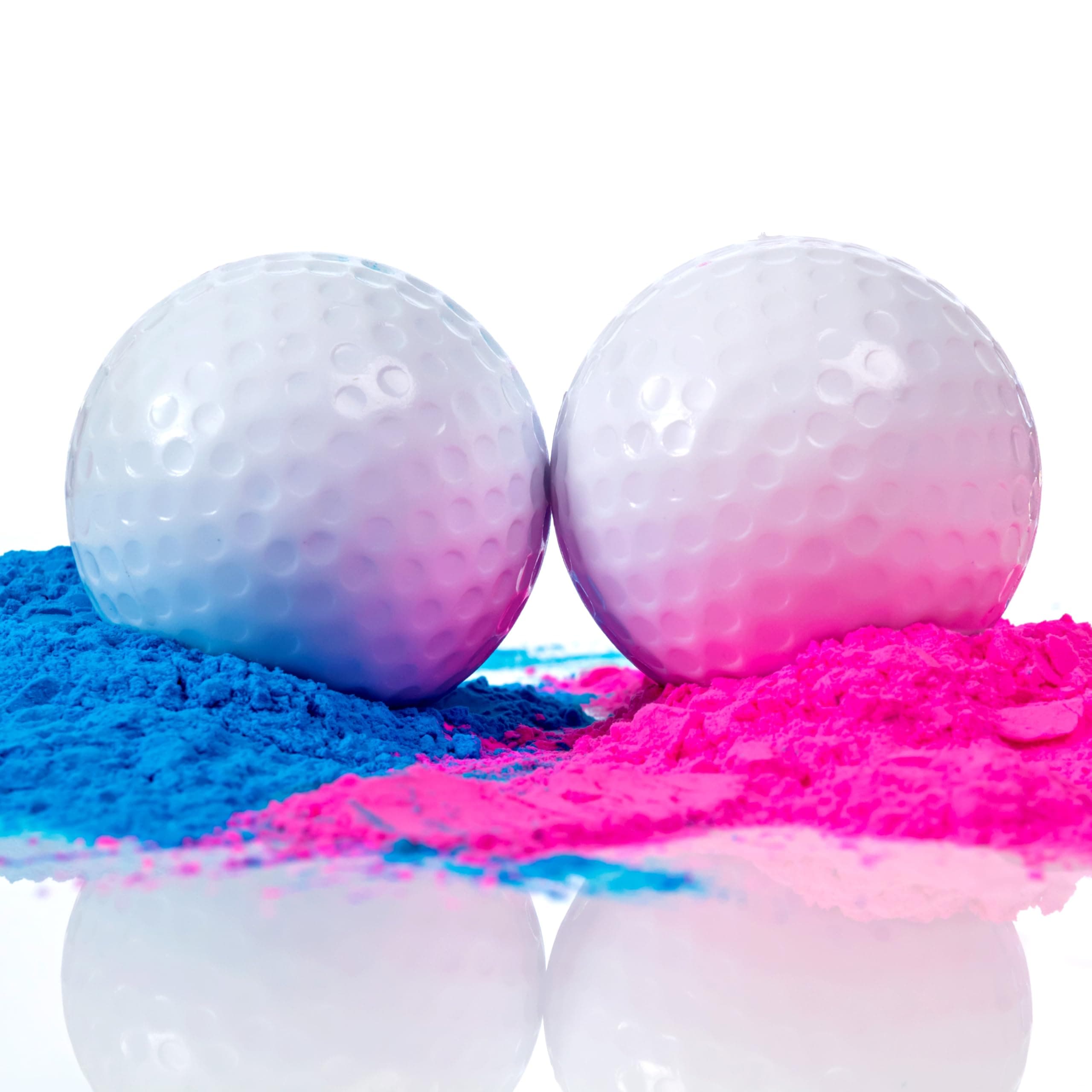 Winsharp Gender Reveal Exploding Golf Ball Set (Pink-Blue,2 Wooden Tees)