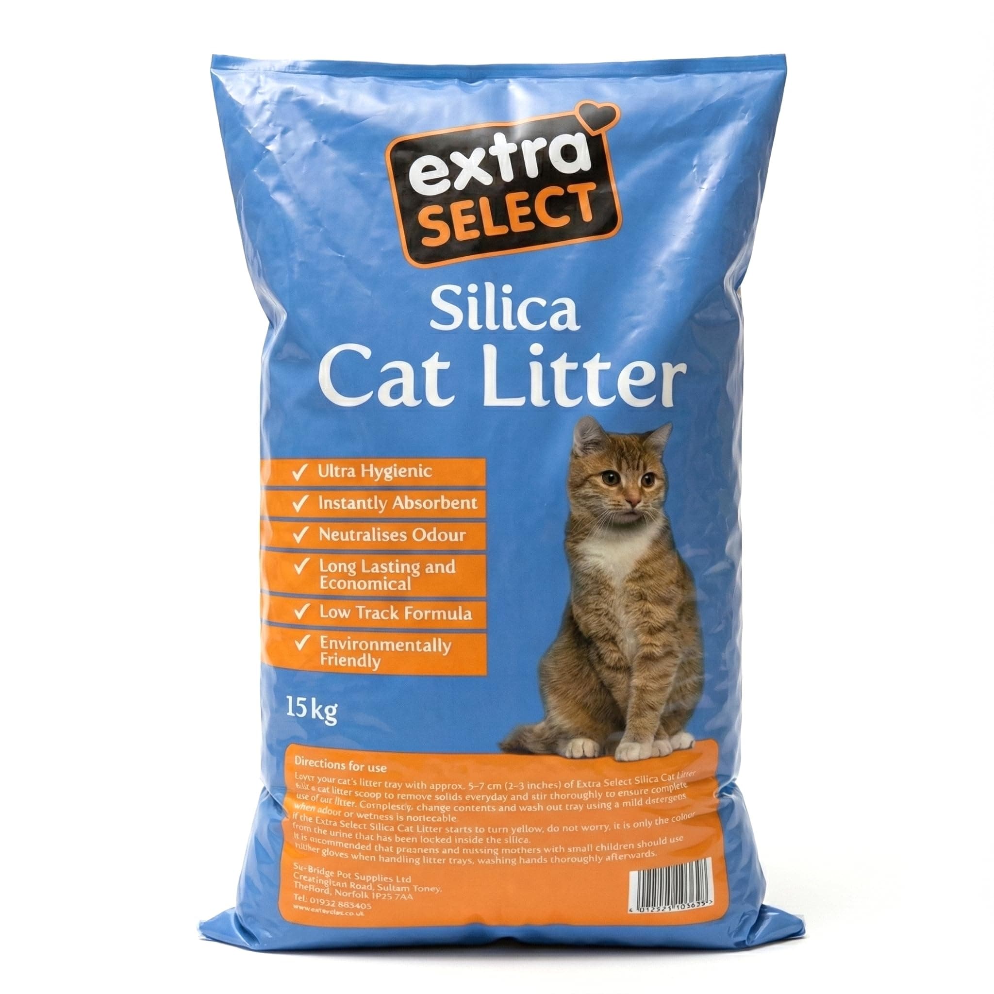 Silica Cat Litter - Non Clumping Cat Litter Unscented - 15kg
