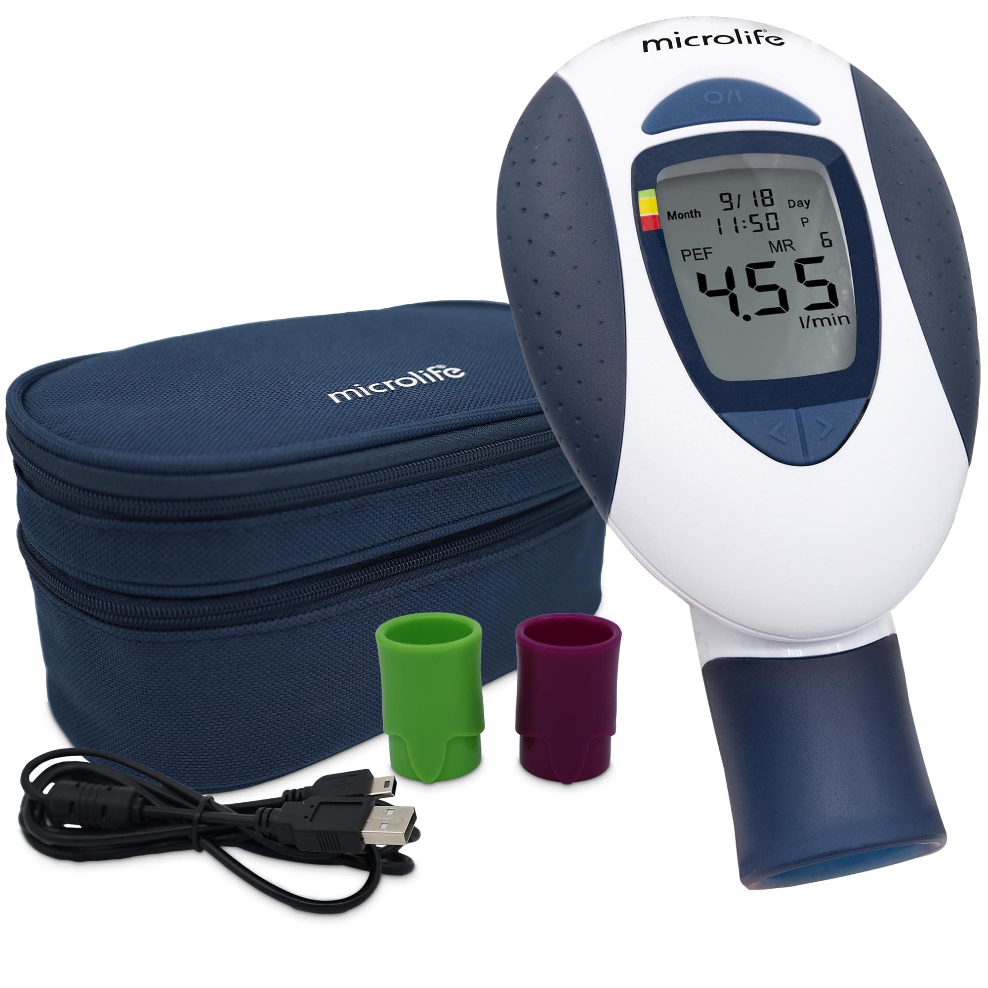 Pf-100 Microlife Peak Flow & Asthma Meter - Expiratory Flow Pef and Fev1 Measurement