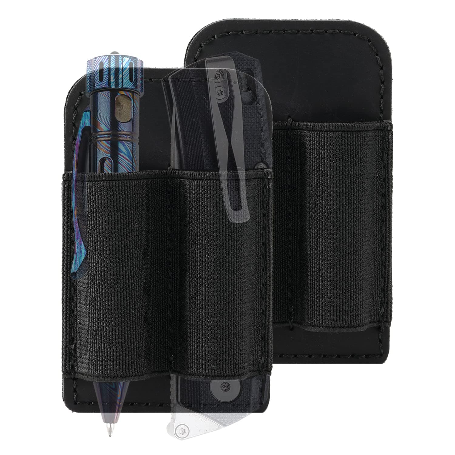 VIPERADE PL6 Tactical Modular Organizer, EDC Elastic Organizer Holder, EDC Insert Pouch Panel Hook Backed Accessories Holder, EDC Organizer Attachment for Backpack, Tactical Vest, EDC Bag (2pcs, S)