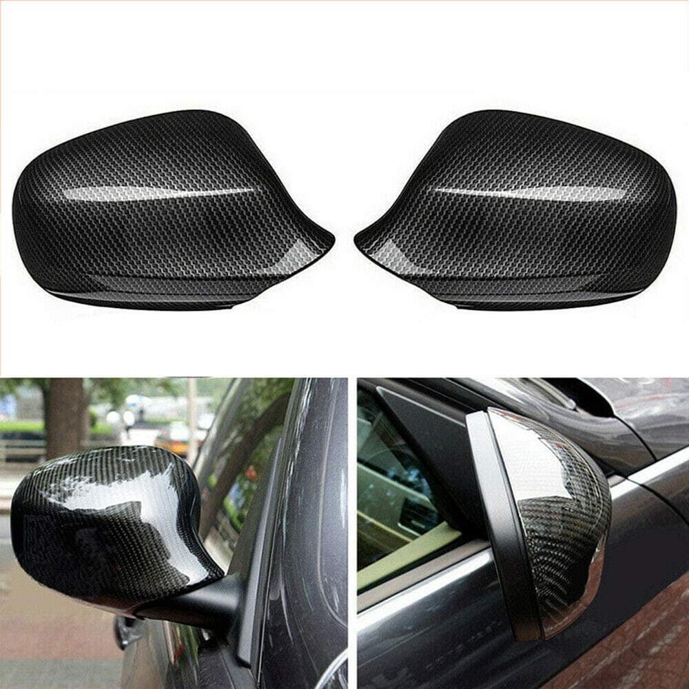 GSRECY Mirror Cover Cap For 3 Series E90 E91 335i 323i 2009-2011 E92 E93 2010-2013 LCI (Carbon Fiber Look)