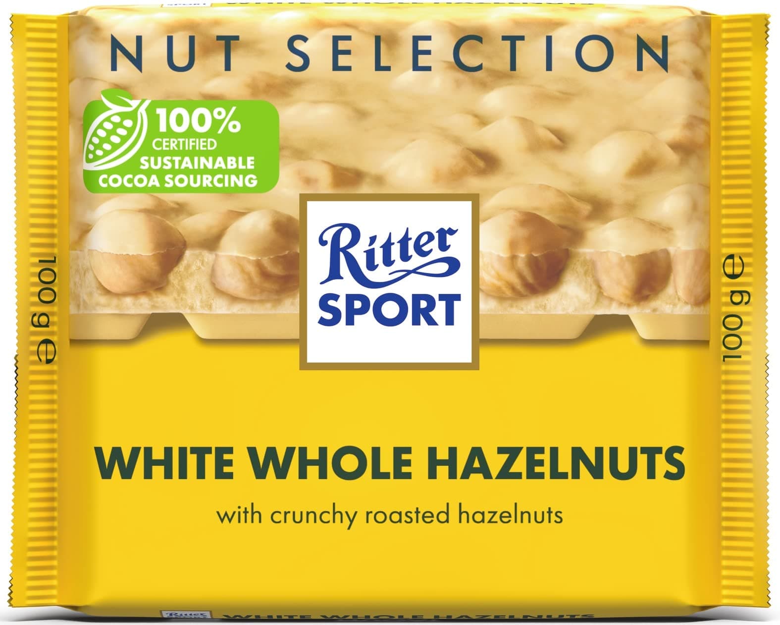 Ritter Sport White Chocolate Hazelnut Bar-Pack of 1