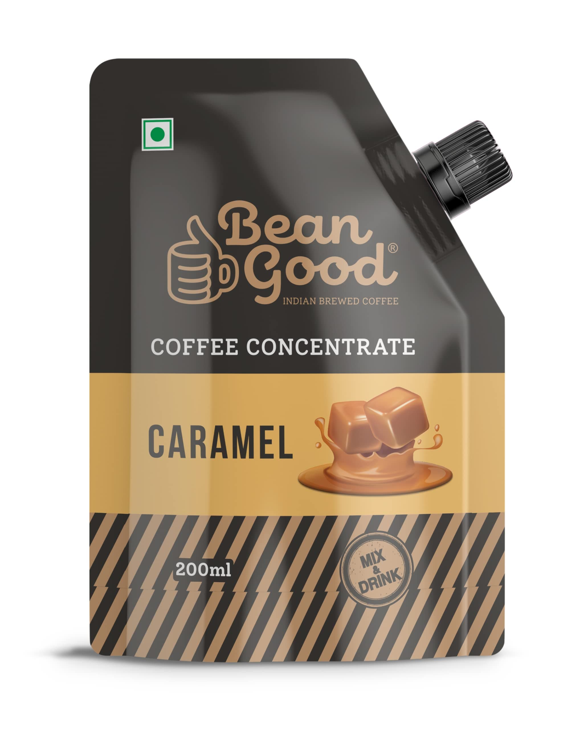 Cold Coffee Bottle Concentrate-Liquid Caramel Flavour- Serves 15 Cups Â– 200Ml-100% Pure Coffee-Just Add Cold Milk/Sugar