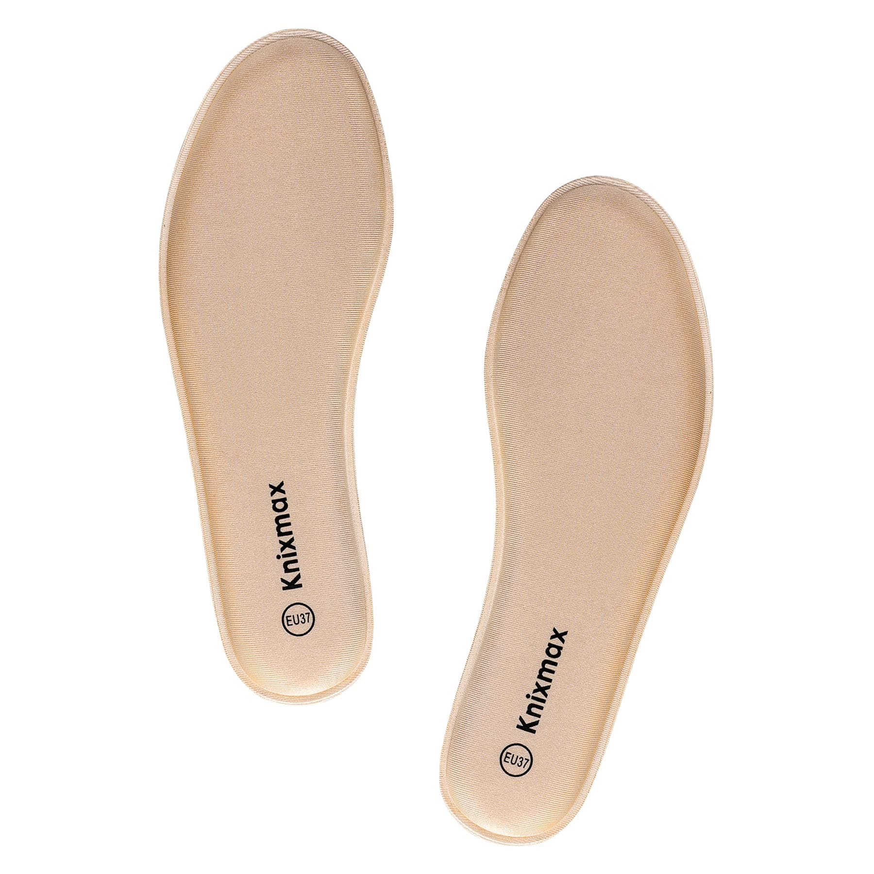 KnixmaxKnixmax Memory Foam Shoe Inserts for Women Men, Thick Replacement Shoe Insoles for Sneakers Loafers Slippers Sport Shoes Hiking Work Boots, Comfort Cushioning Innersoles Shoe Liners Beige EU 40