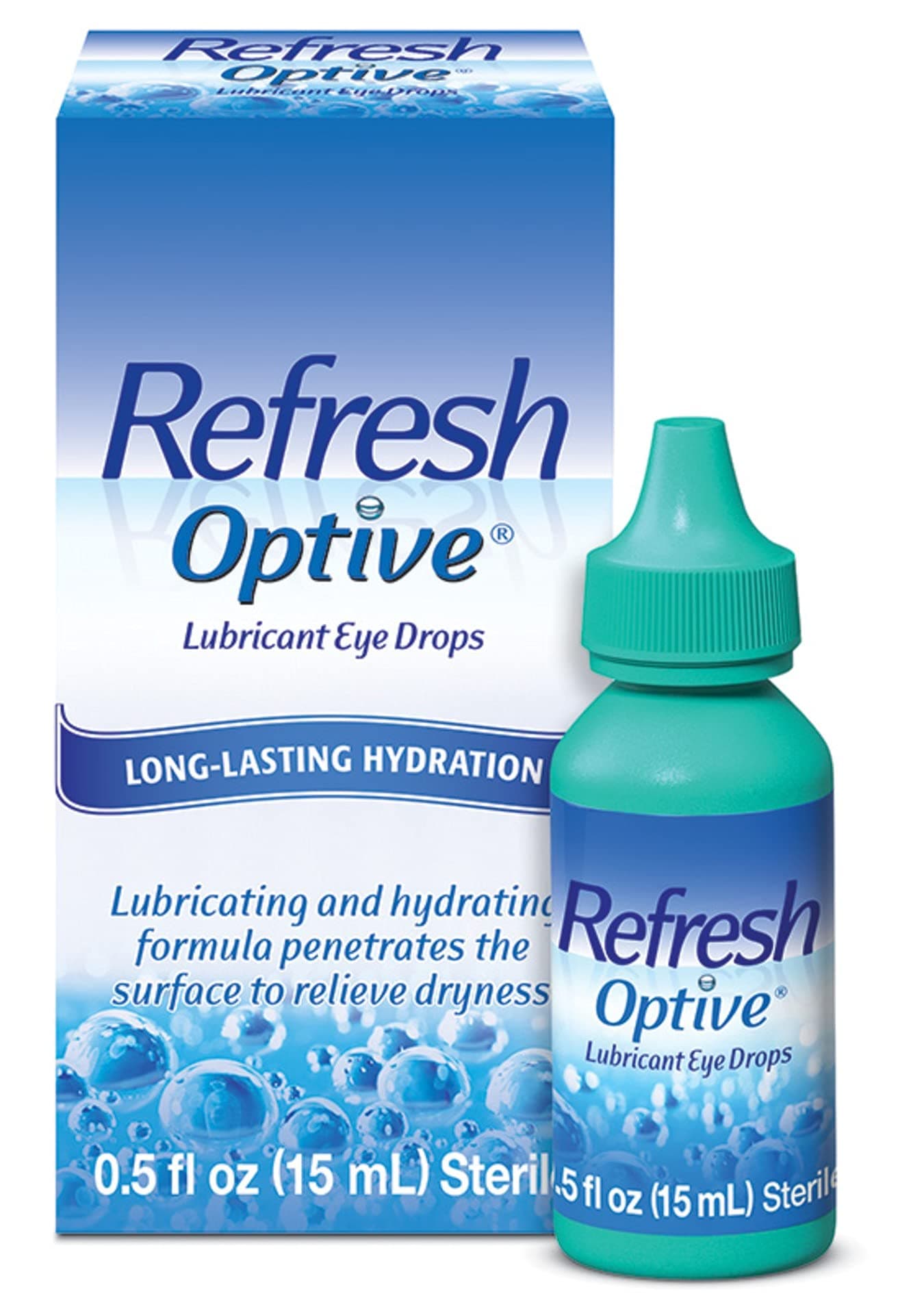 Refresh Optive Lubricant Eye Drops For Dry Eyes, 0.5 Fl Oz Sterile