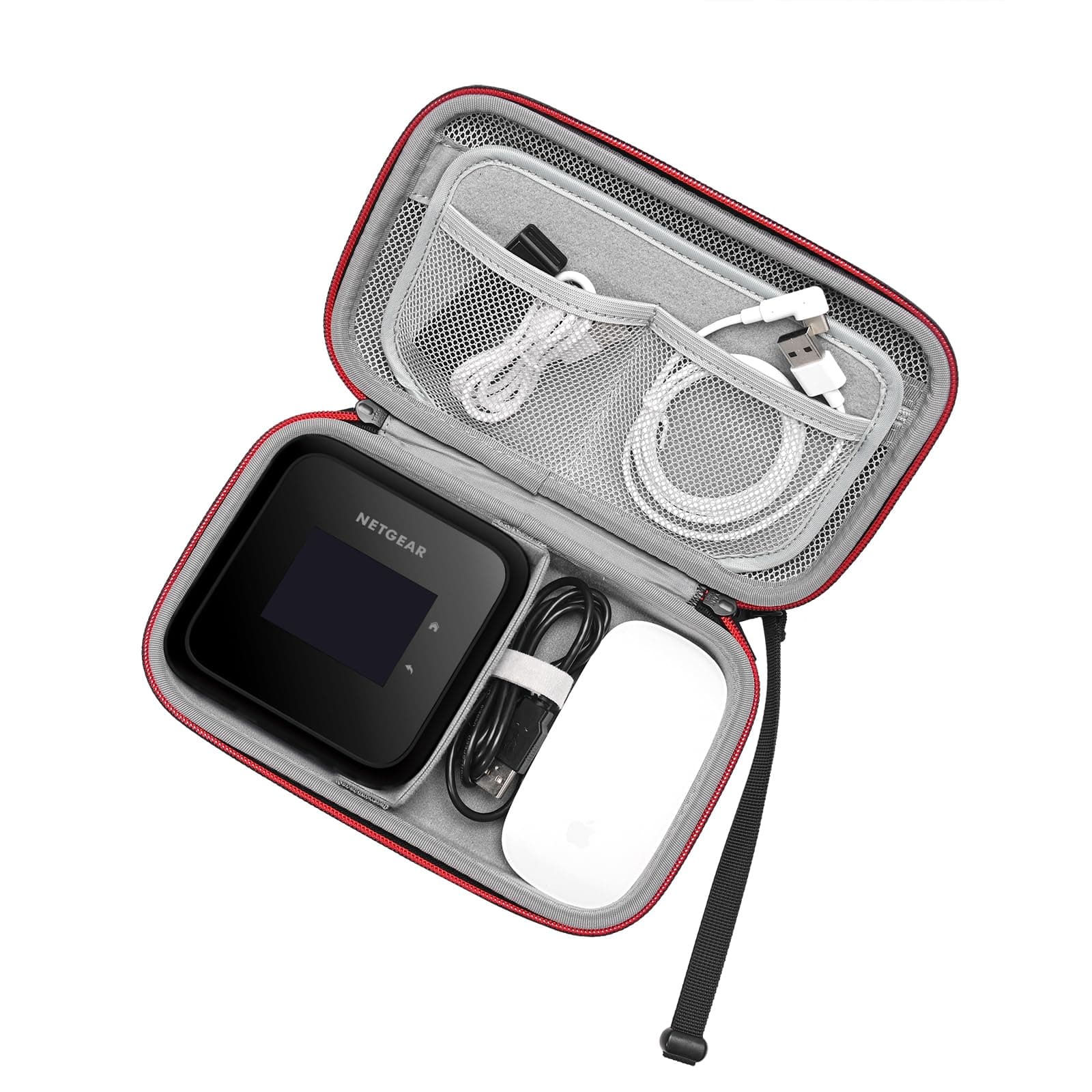 RLSOCO Electronic Organizer Case for MacBook Power Adapter Chargers Cables Power Bank/Apple Power Adapter ​​​​​​​/Apple Magic Mouse/Hard Drive/SD Card and more Electronics Accessories more (Black)