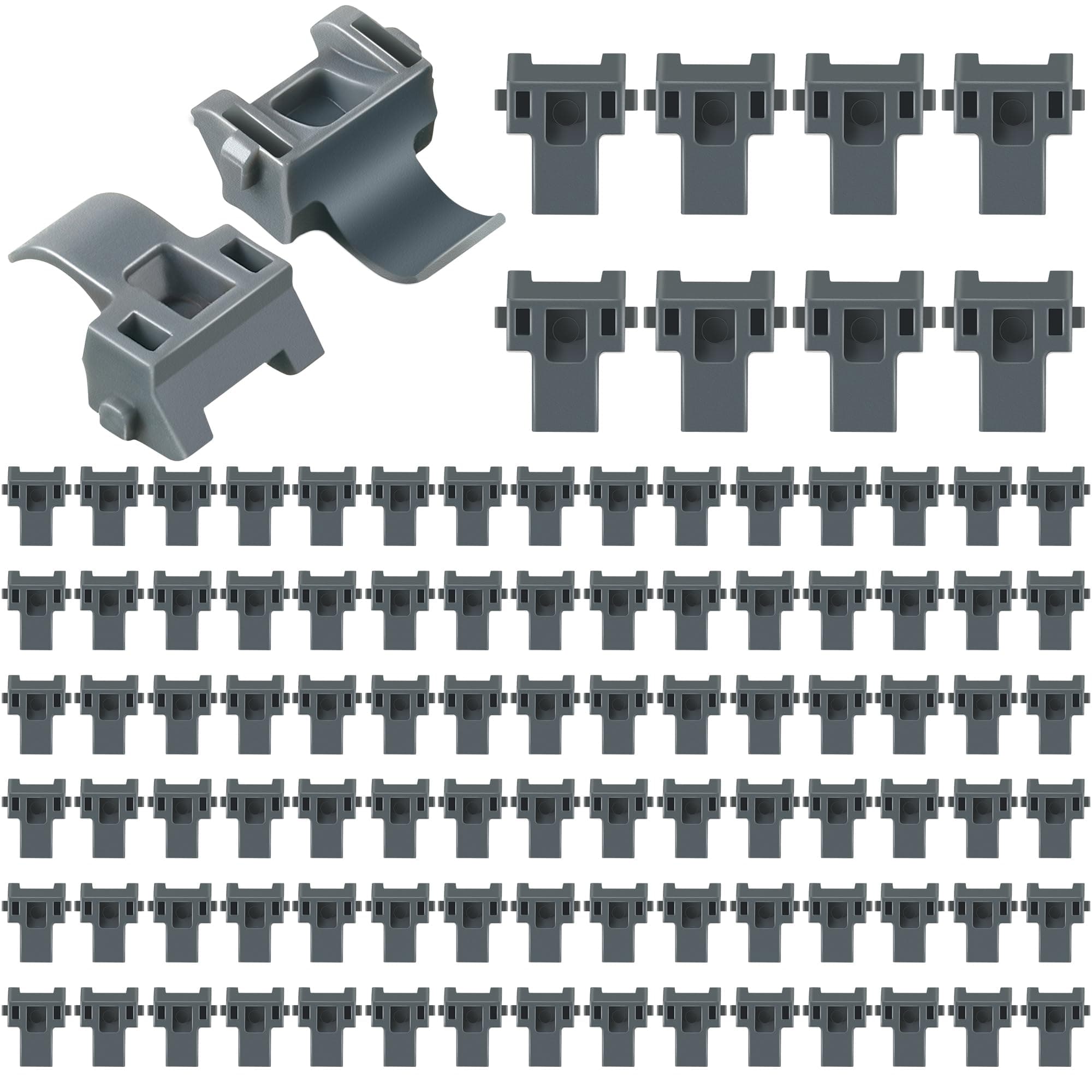 Dreyoo 100 Pcs Cabinet Restrictor Clips, 86 Degree Angle Restriction Hinges Clips, Compatible with Blum 38C315B3, Plastic Restraints for American Kitchen Cabinet Door