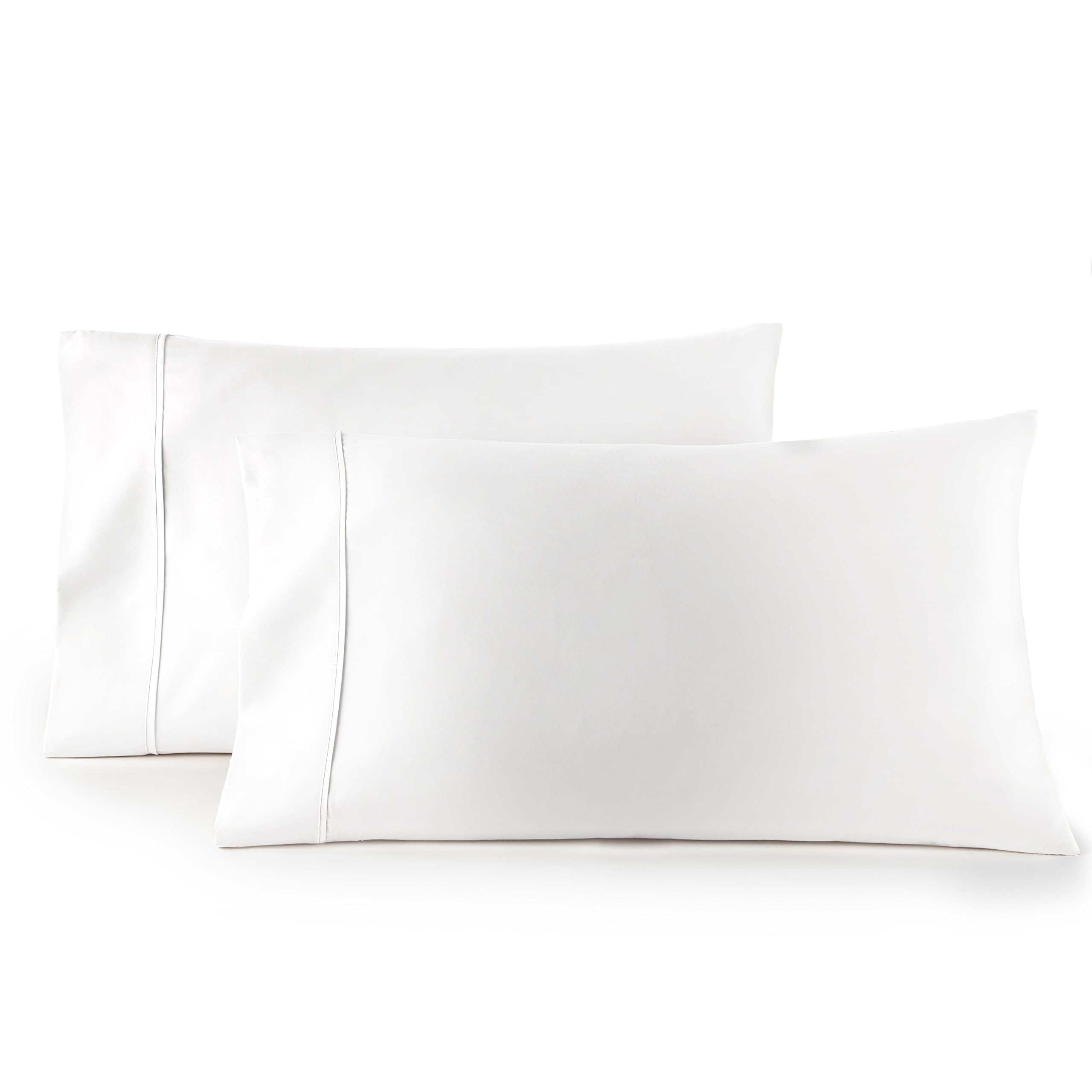 King Pillow Cases Set of 2- Microfiber, Extra Soft Pillowcases - Easy Care & Machine Washable - White