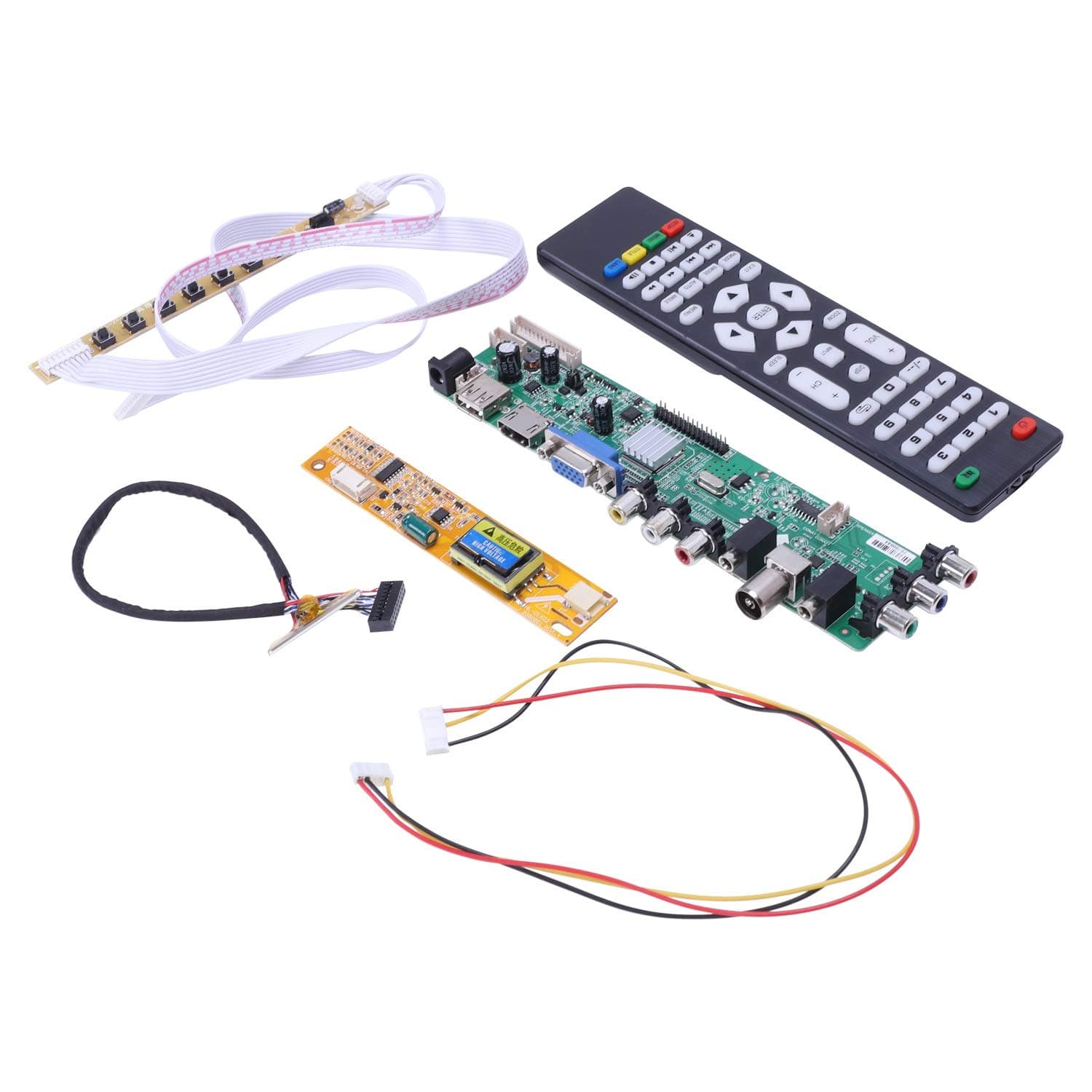 Moligh doll DS.D3663LUA.A81.2.PA V56 V59 Universal LCD Driver Board Support DVB-T2 TV Board+7 Key Switch+IR+1 Lamp Inverter+LVDS 3663