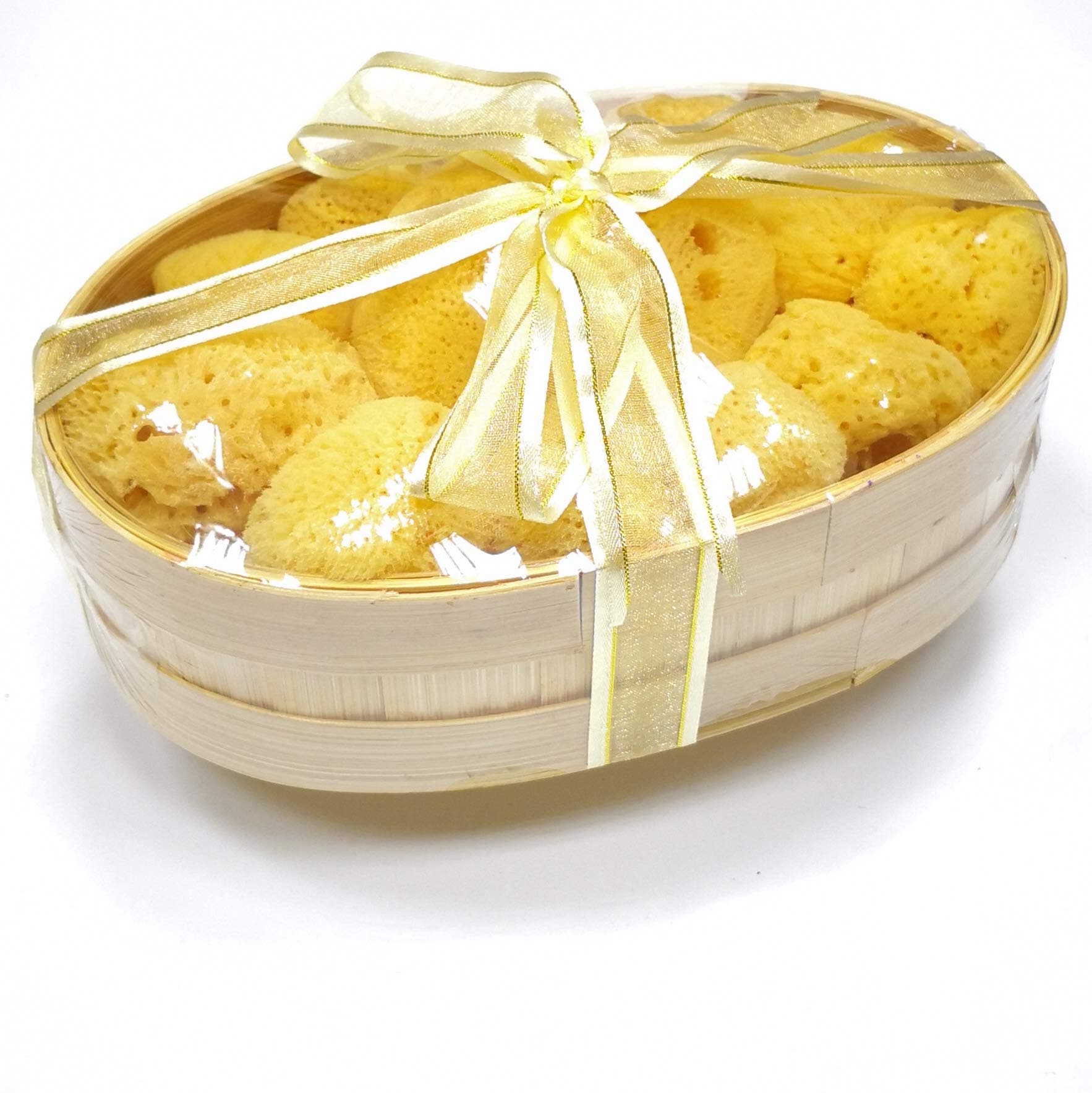 Natural Sea Sponge for Face Cleaning 2" Multi-Pack Basket Amenity Gift Set