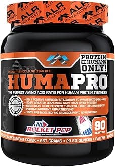 HumaPro Essential Amino Acid Formula | EAA Protein Supplement | Supports Muscle Recovery & Performance | Vegan, Gluten Free | | 90 Servings (Rocket Pop)