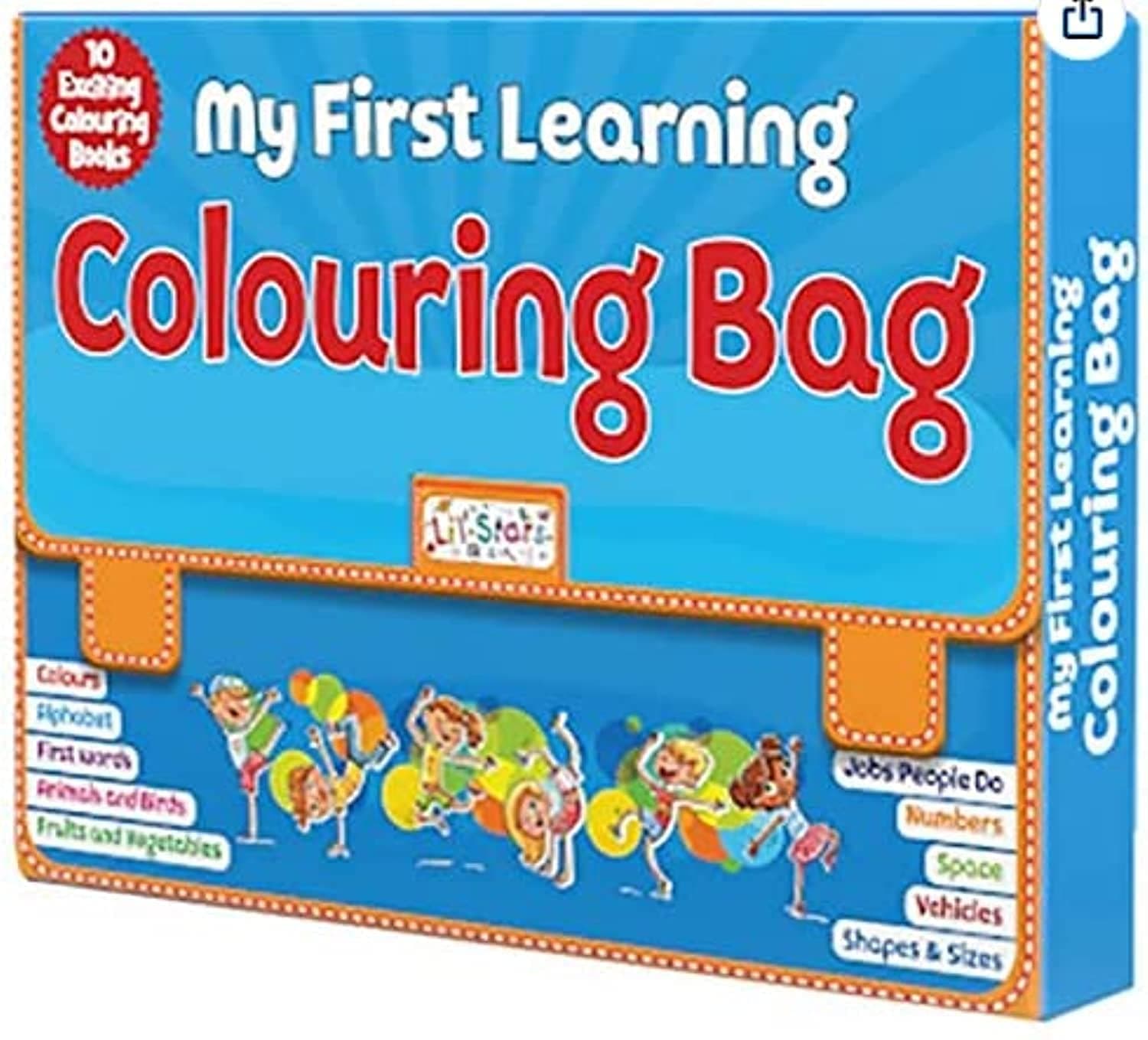 FABRIK Collection Kid's My First Learning Bag Activity Books - Set of 10 (coloring)